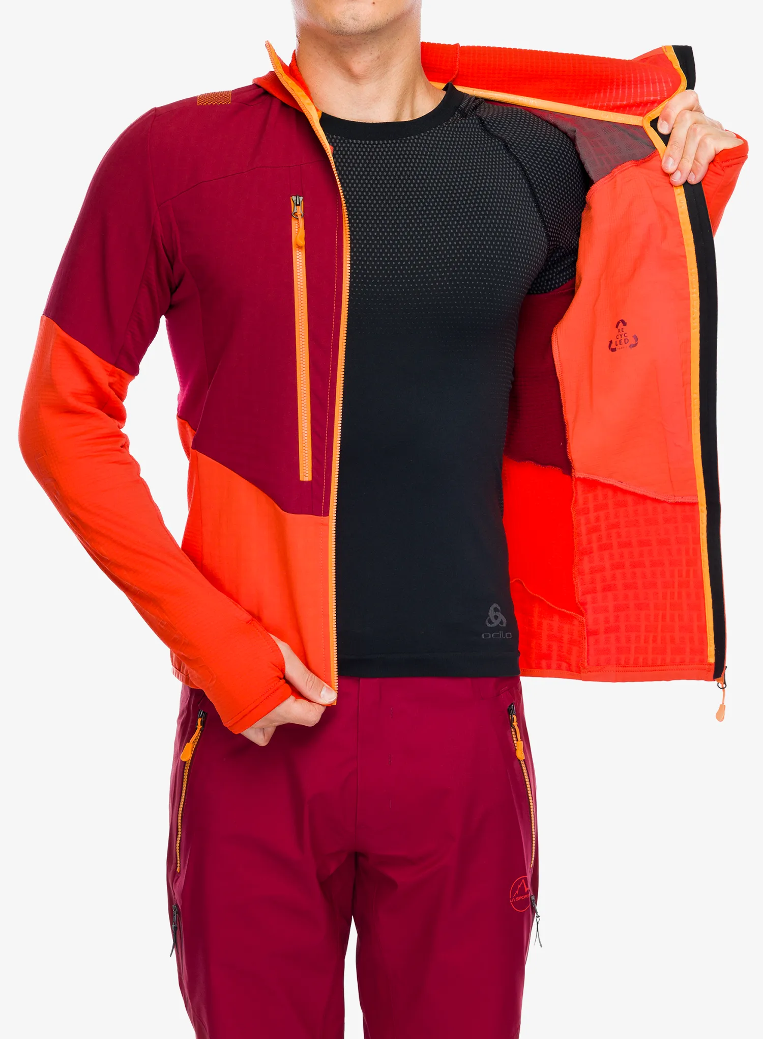 Кофта з каптуром La Sportiva Session Tech Hoody - cherry tomato/sangria
