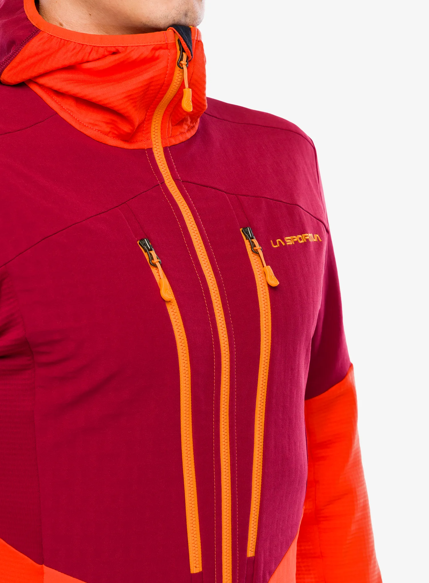 Кофта з каптуром La Sportiva Session Tech Hoody - cherry tomato/sangria