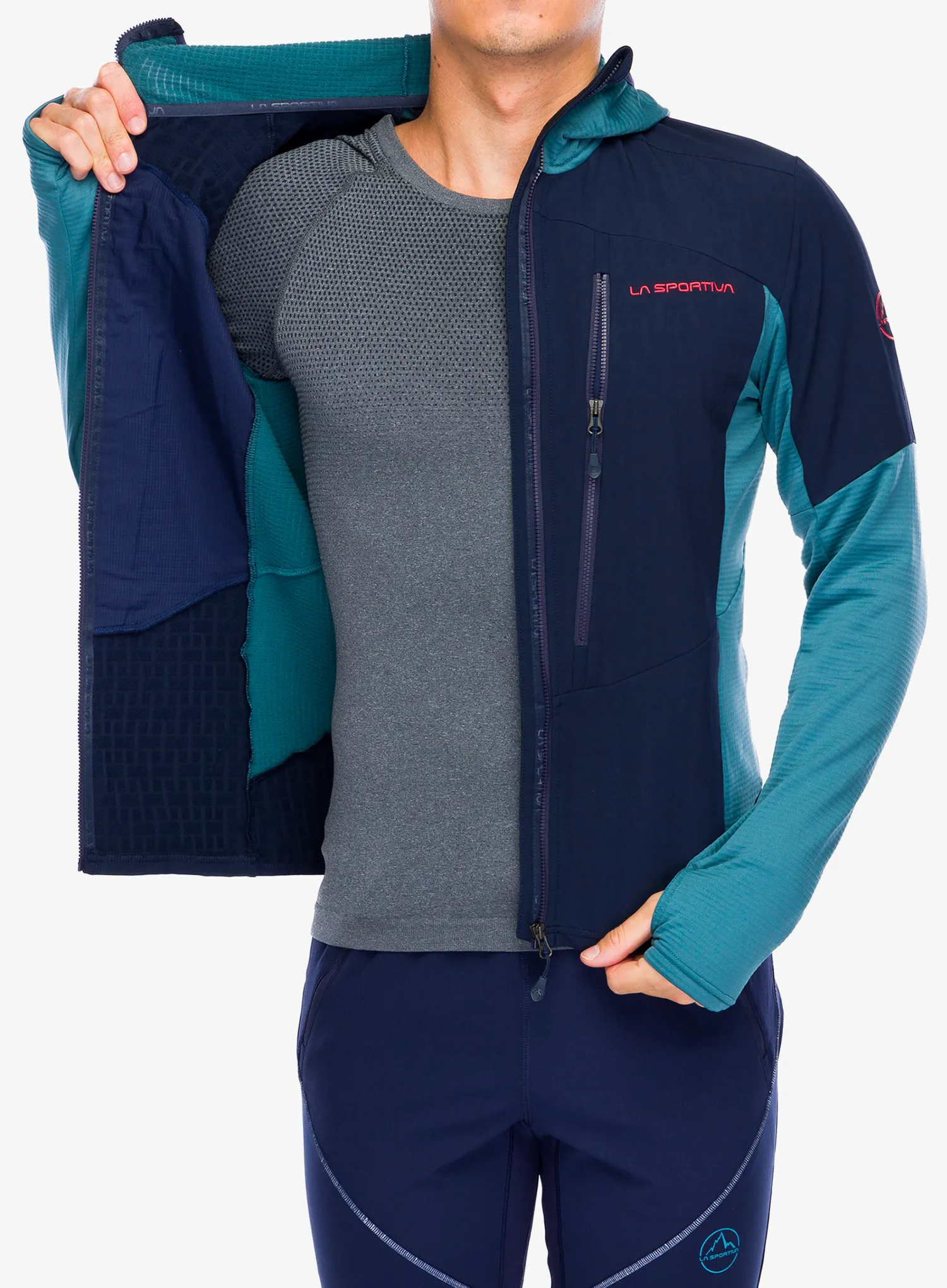Кофта з каптуром La Sportiva Session Tech Hoody - deep sea/hurricane