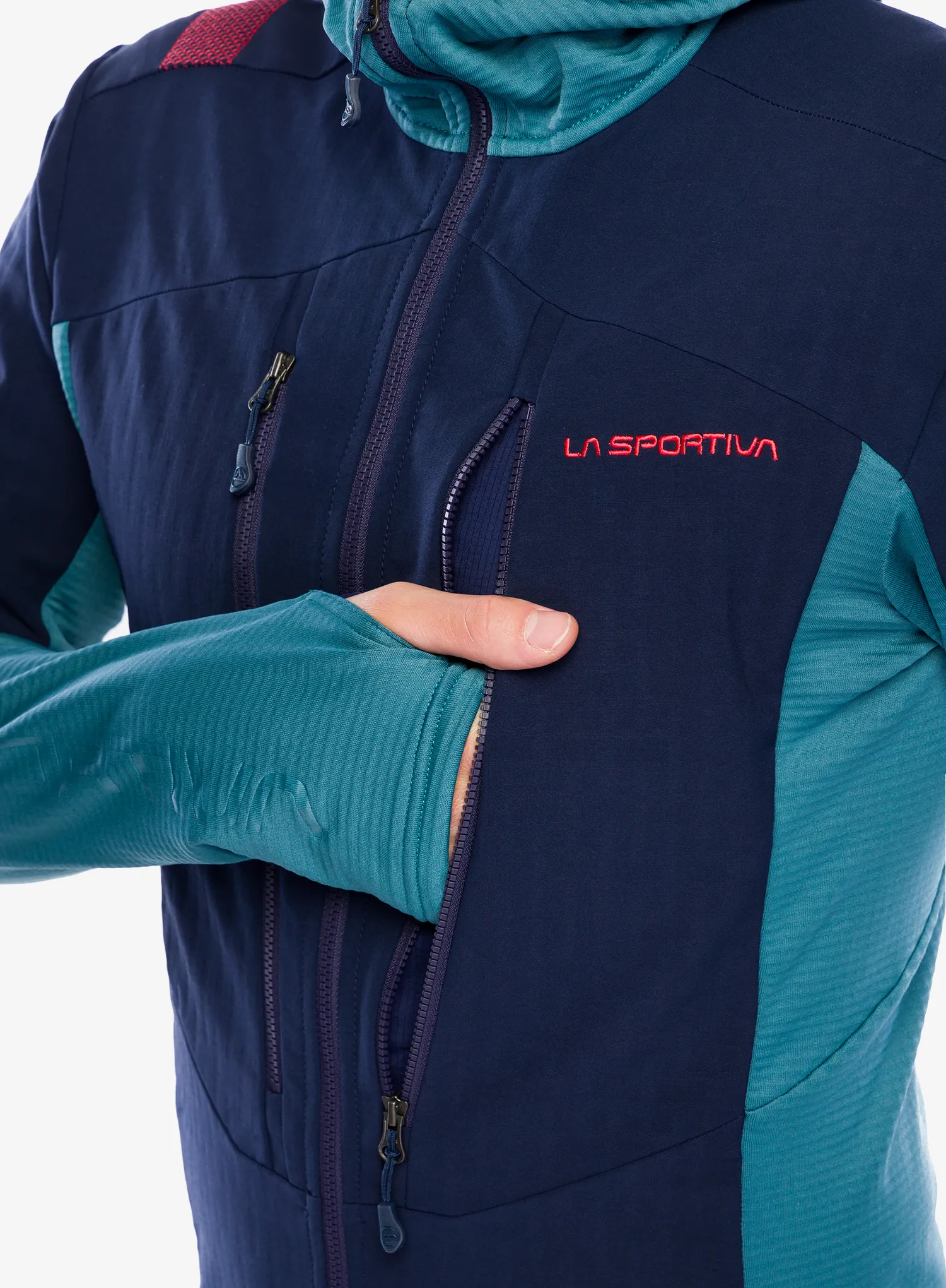 Кофта з каптуром La Sportiva Session Tech Hoody - deep sea/hurricane