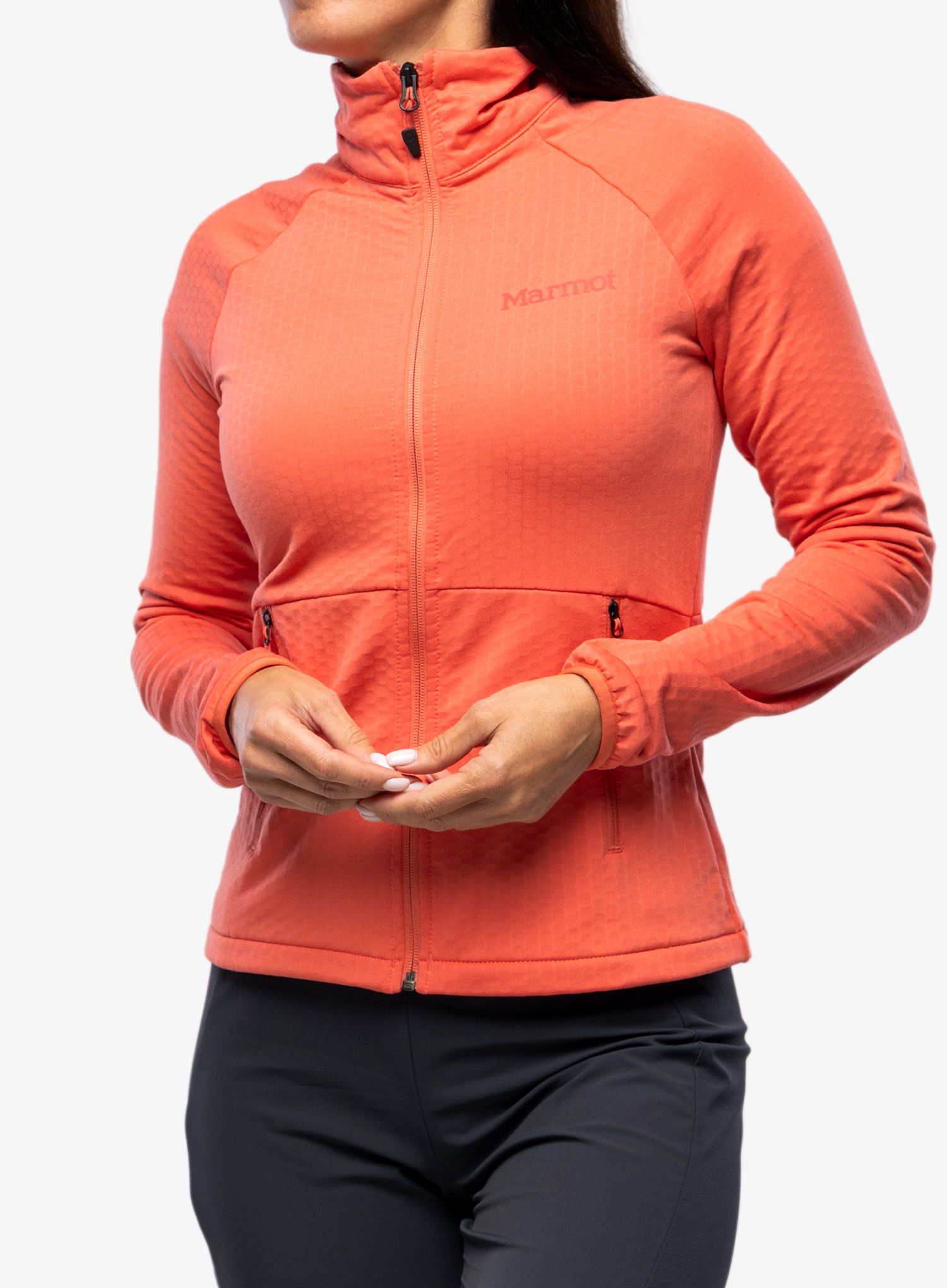 Кофта флісова жіноча Marmot Leconte Fleece Jacket - grapefruit