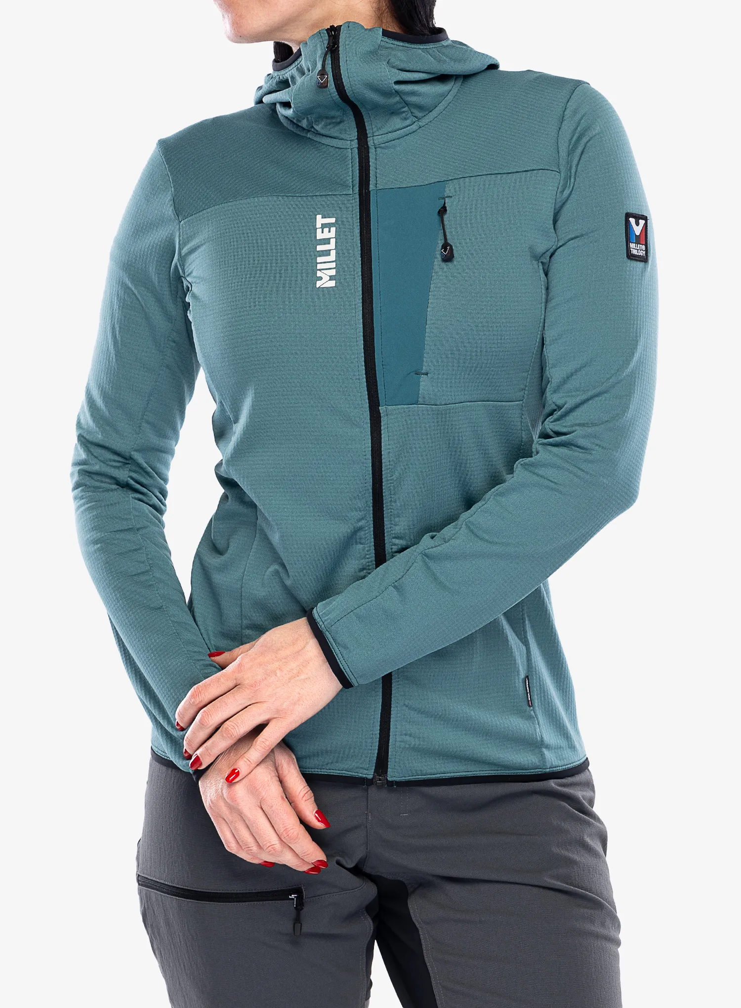 Кофта флісова жіноча Millet Trilogy Light Grid Hoodie - hydro
