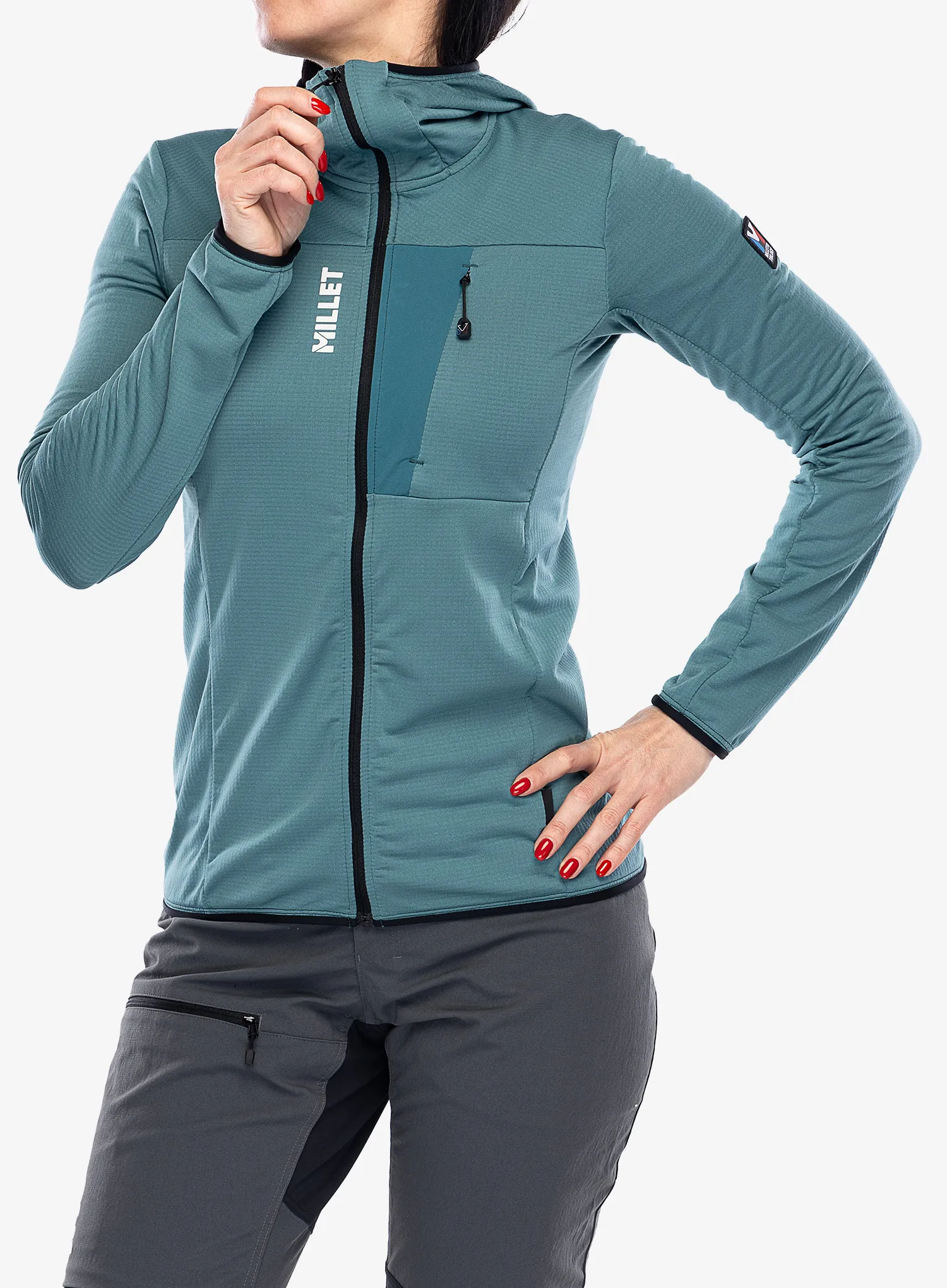 Кофта флісова жіноча Millet Trilogy Light Grid Hoodie - hydro