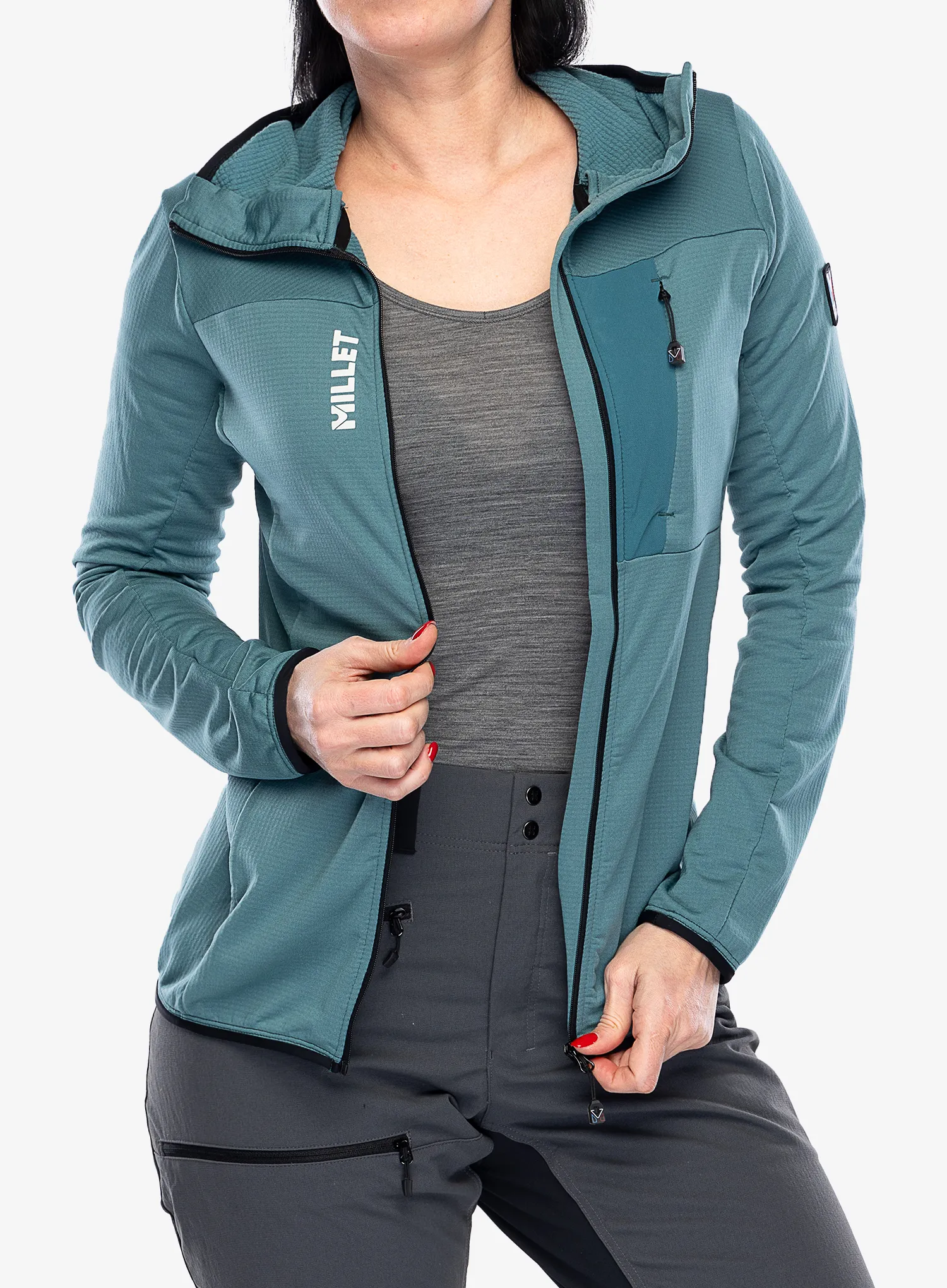 Кофта флісова жіноча Millet Trilogy Light Grid Hoodie - hydro