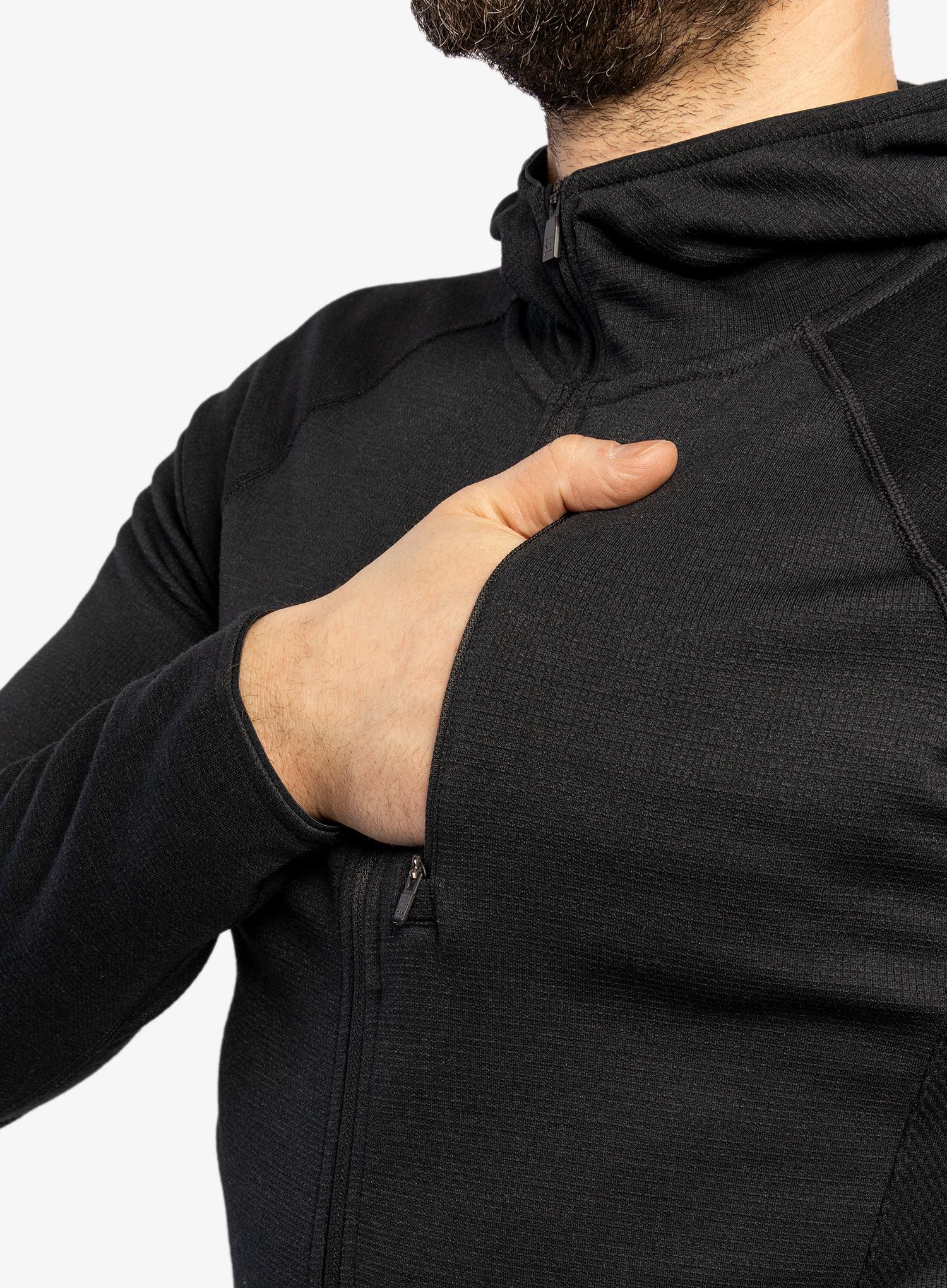 Кофта флісова Mons Royale Approach Merino Shift Fleece Hood - black
