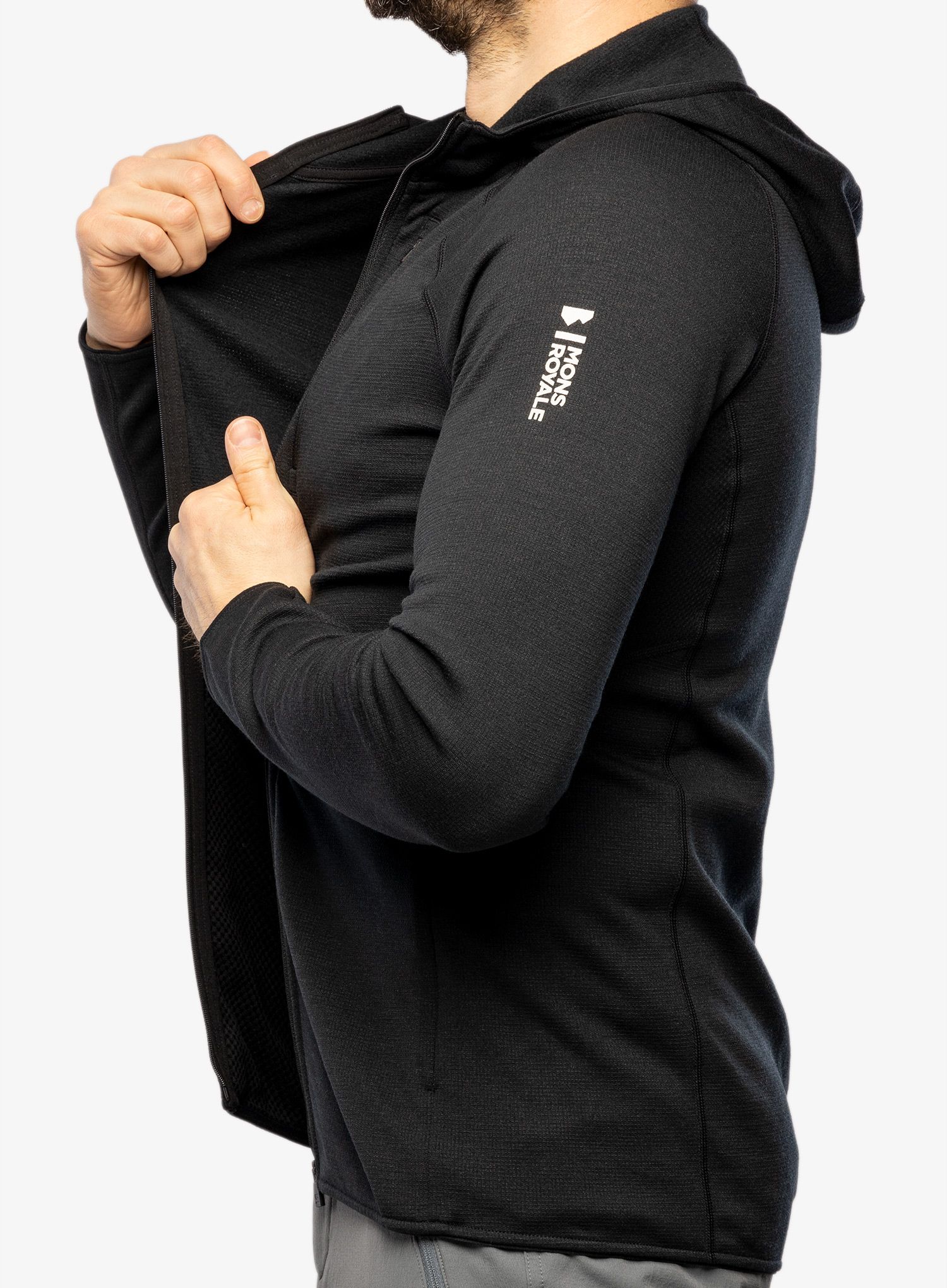 Кофта флісова Mons Royale Approach Merino Shift Fleece Hood - black