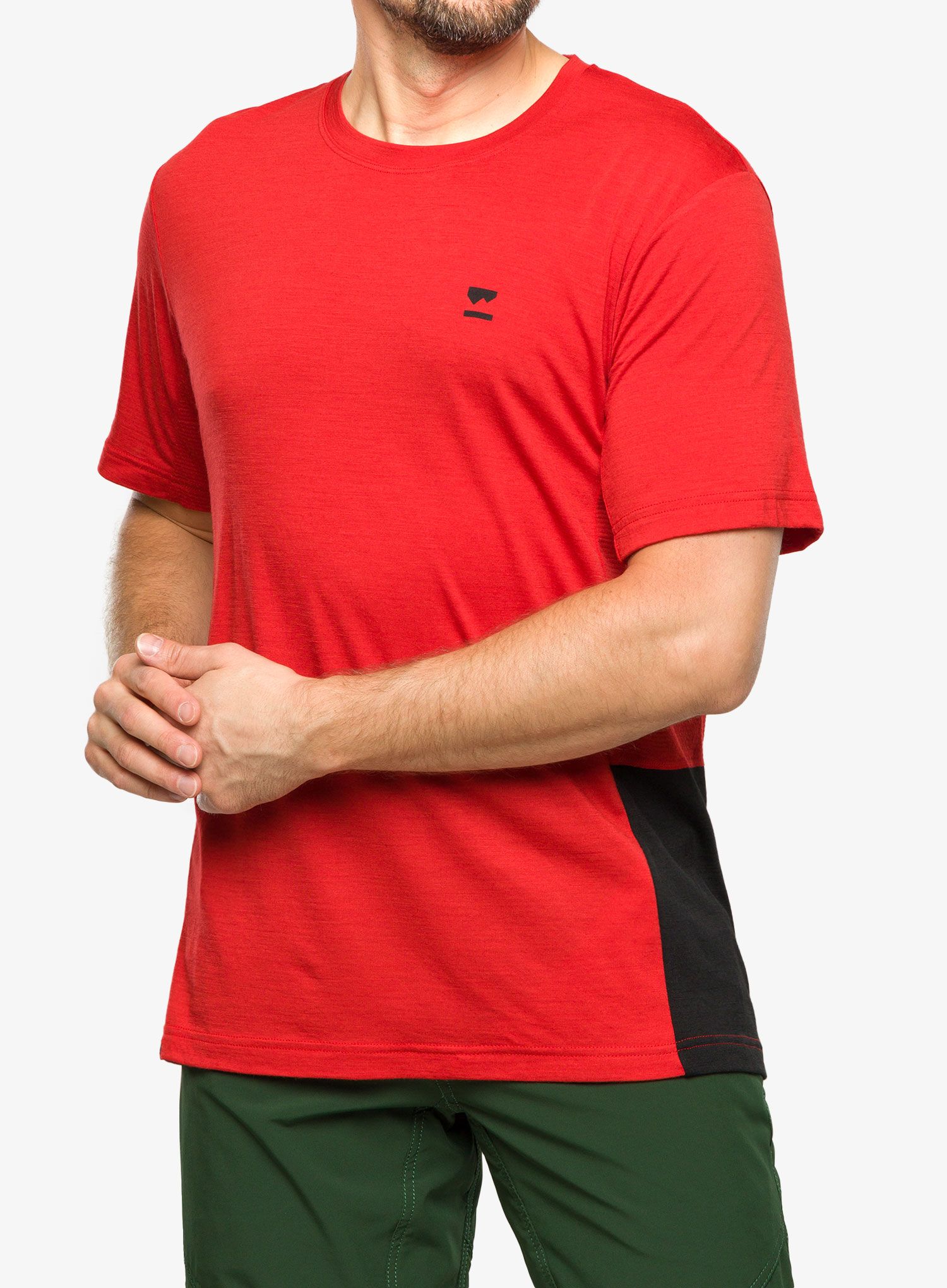 Футболка мтб Mons Royale Tarn Merino Shift T-Shirt - retro red/black