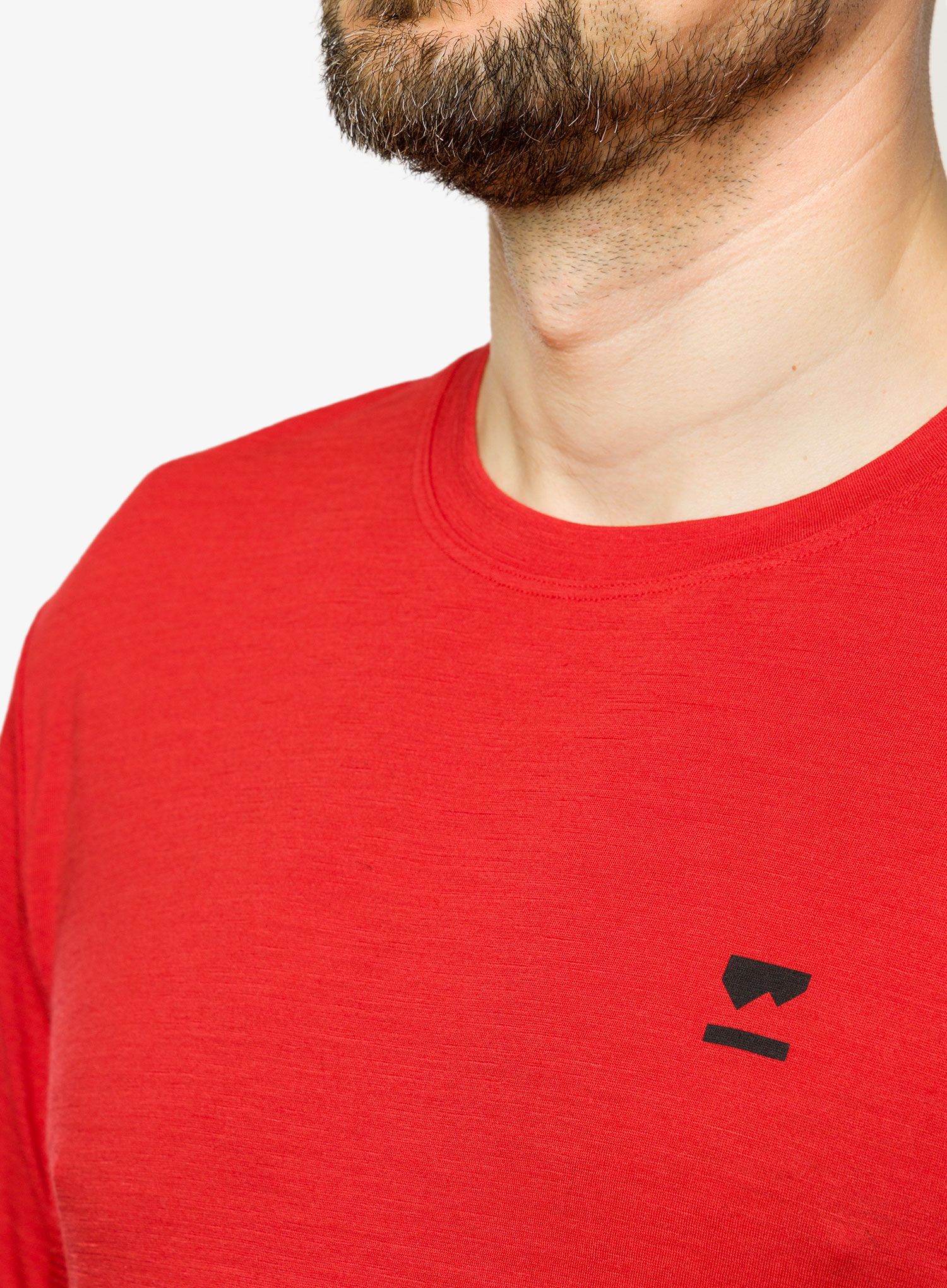 Футболка мтб Mons Royale Tarn Merino Shift T-Shirt - retro red/black