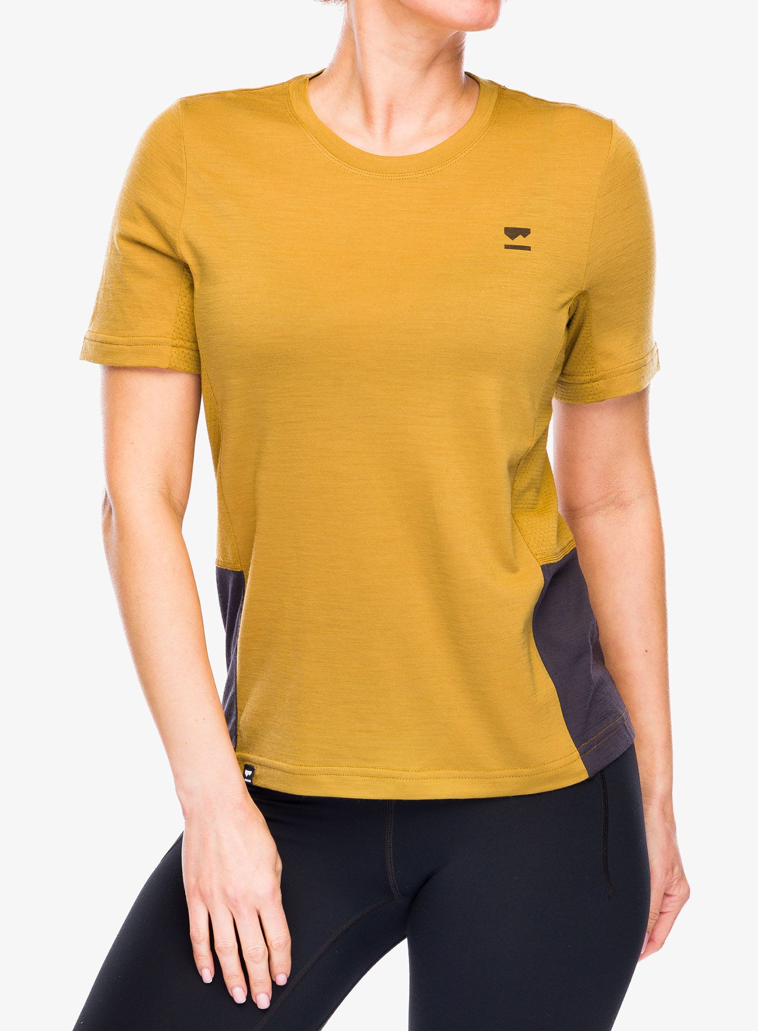 Жіноча велофутболка Mons Royale Tarn Merino Shift Tee - shale/cumin