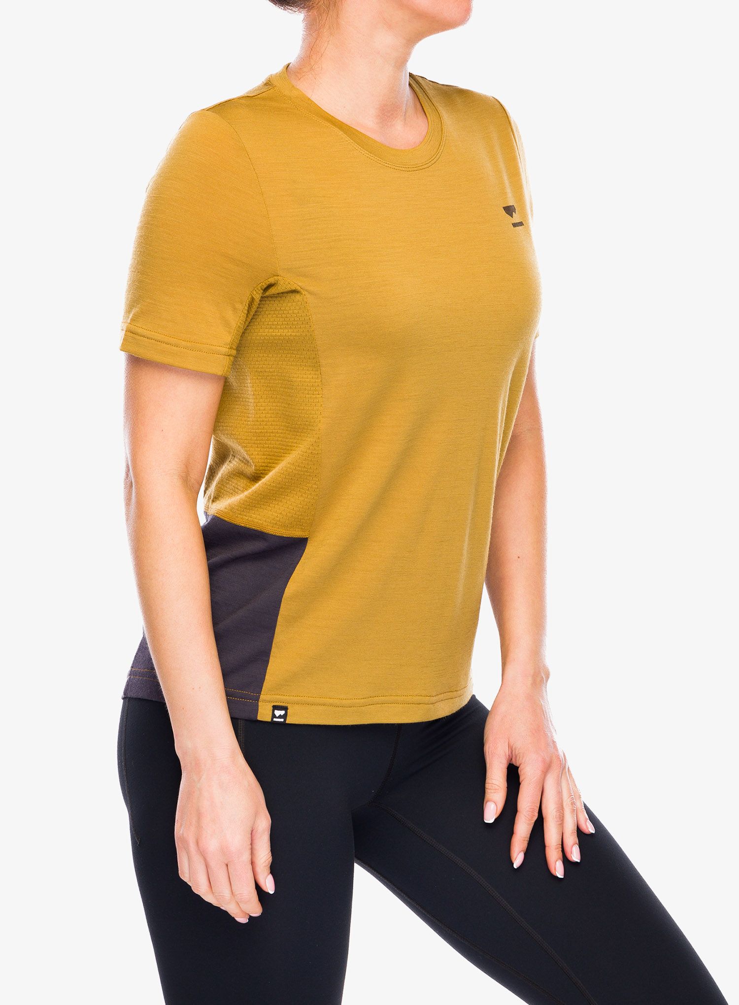 Жіноча велофутболка Mons Royale Tarn Merino Shift Tee - shale/cumin