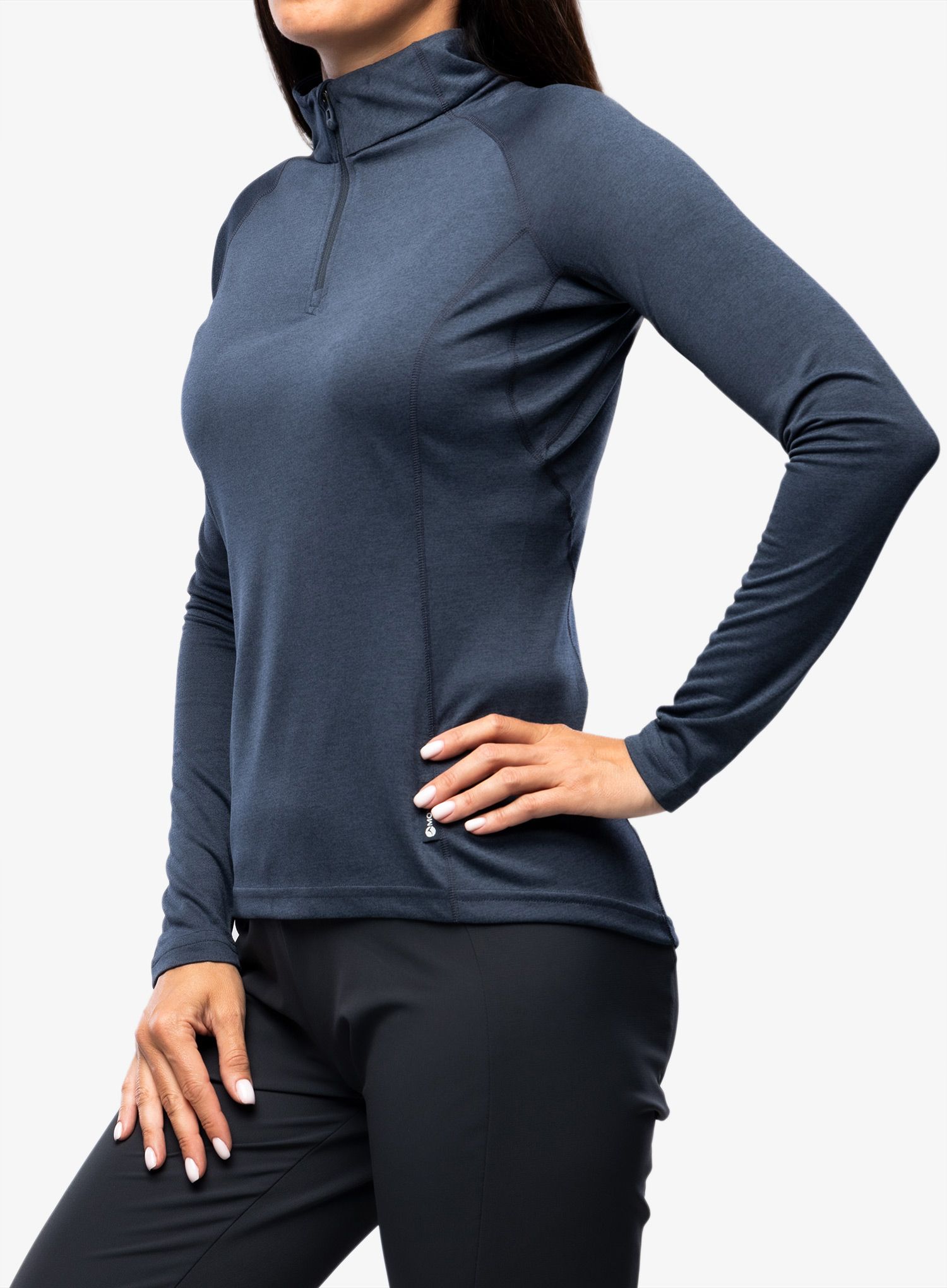 Термокофта жіноча Montane Dart Zip Neck - eclipse blue