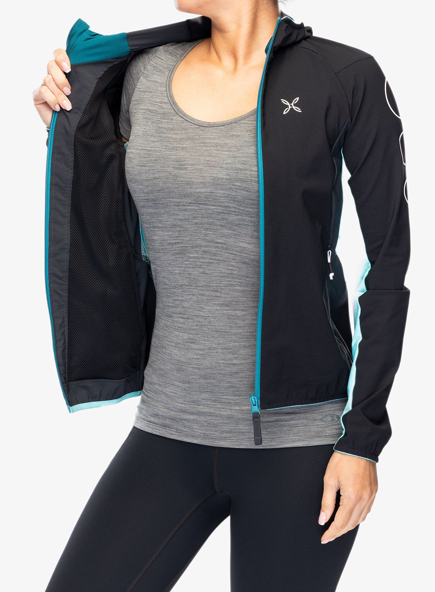 Куртка для бігу жіноча Montura Flash Sky Jacket - black/baltic