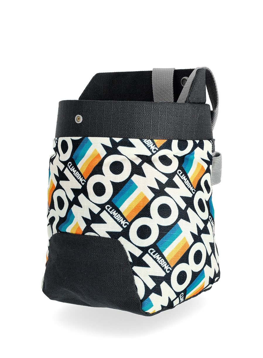 Мішечок для магнезії Moon Climbing Trad Chalk Bag - retro stripe black