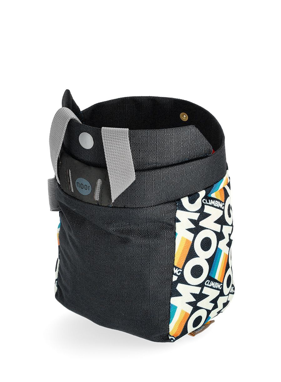 Мішечок для магнезії Moon Climbing Trad Chalk Bag - retro stripe black
