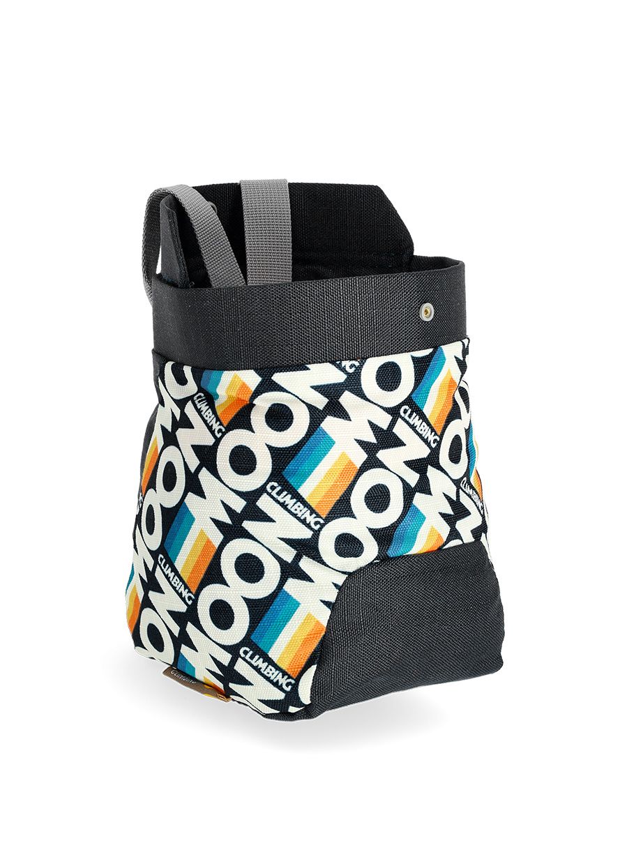 Мішечок для магнезії Moon Climbing Trad Chalk Bag - retro stripe black