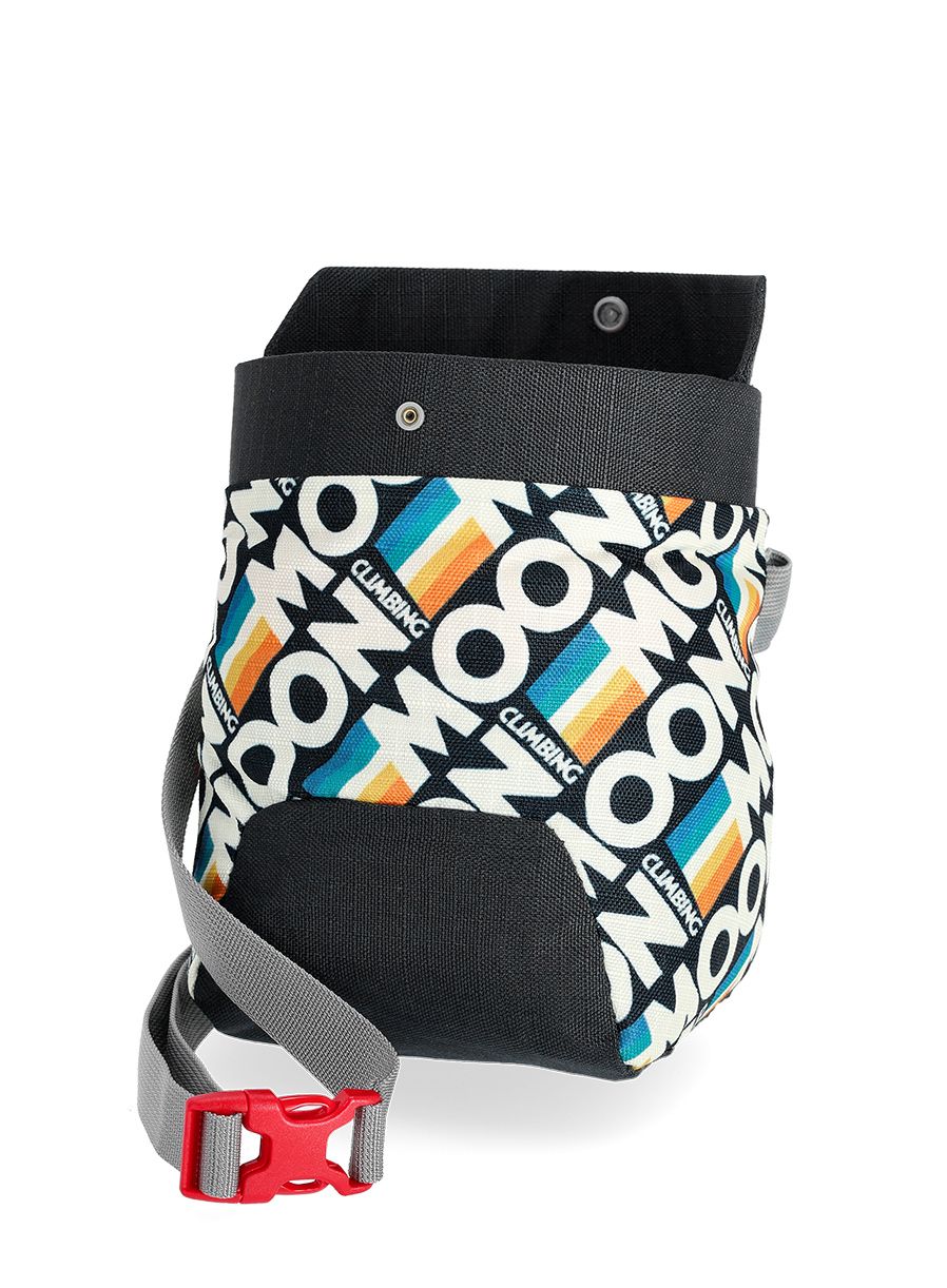 Мішечок для магнезії Moon Climbing Trad Chalk Bag - retro stripe black