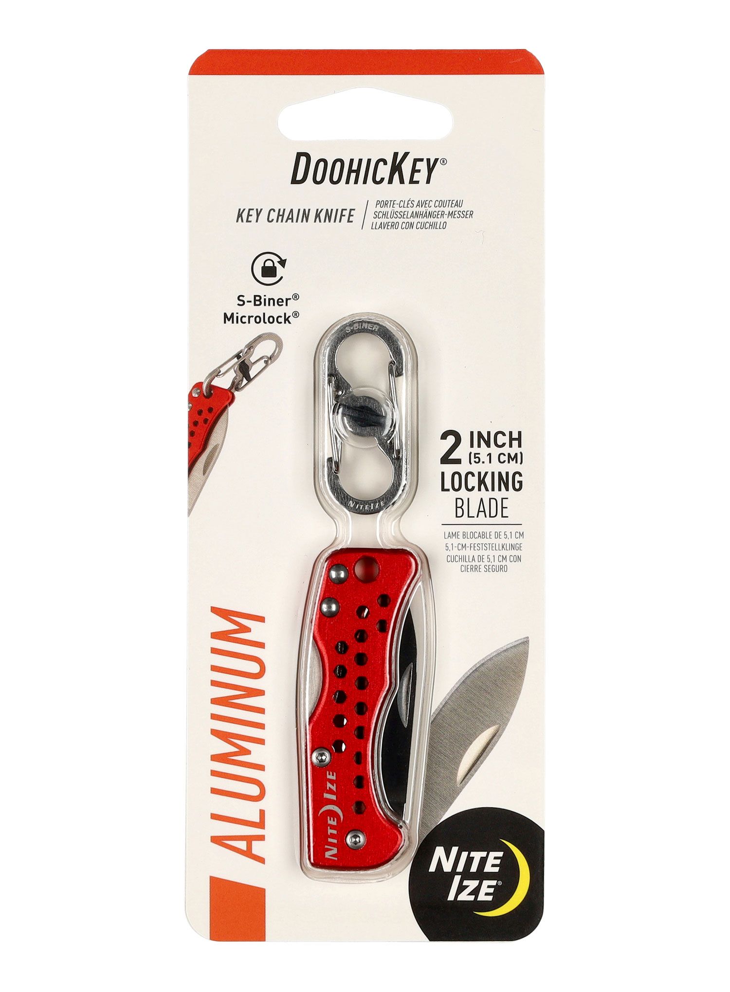 Ножик-брелок Nite Ize DoohicKey Key Chain Knife - red