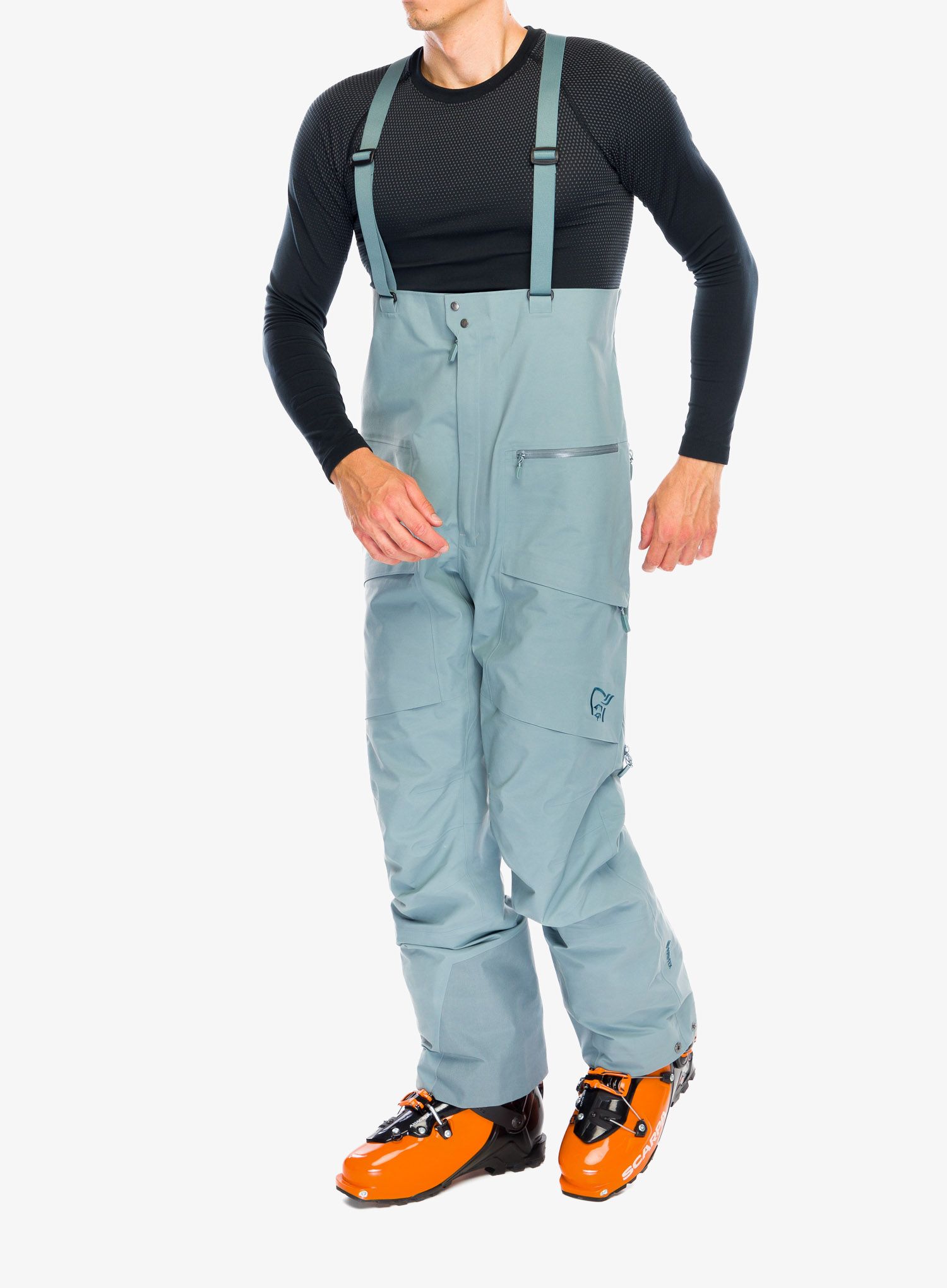 Штани водонепроникні Norrona More GORE-TEX Salopette - trooper