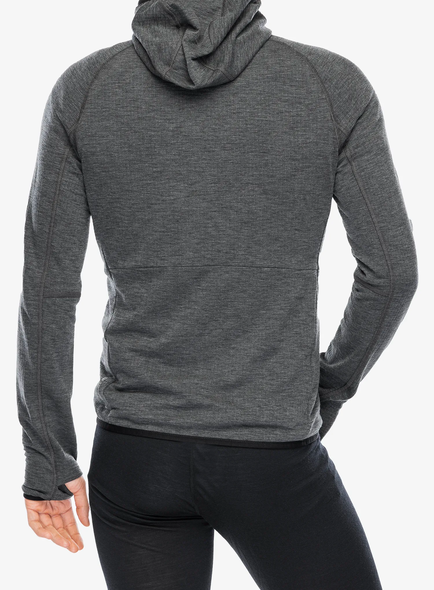 Кофта з каптуром Odlo Ascent Mid Layer Hoody Full Zip - black