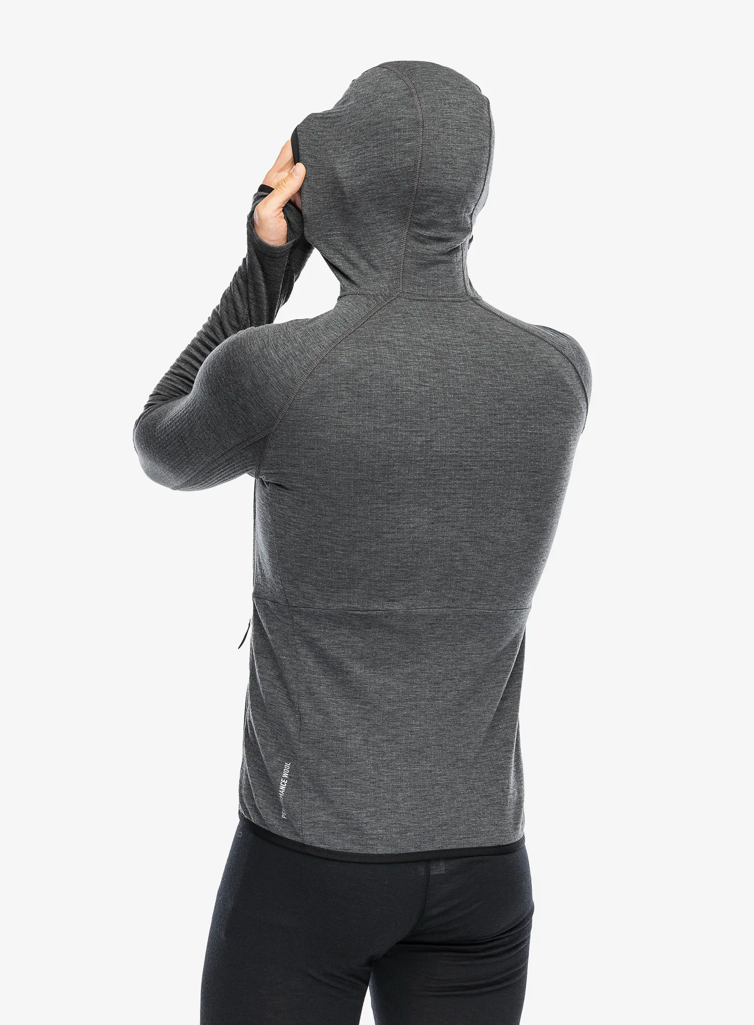 Кофта з каптуром Odlo Ascent Mid Layer Hoody Full Zip - black