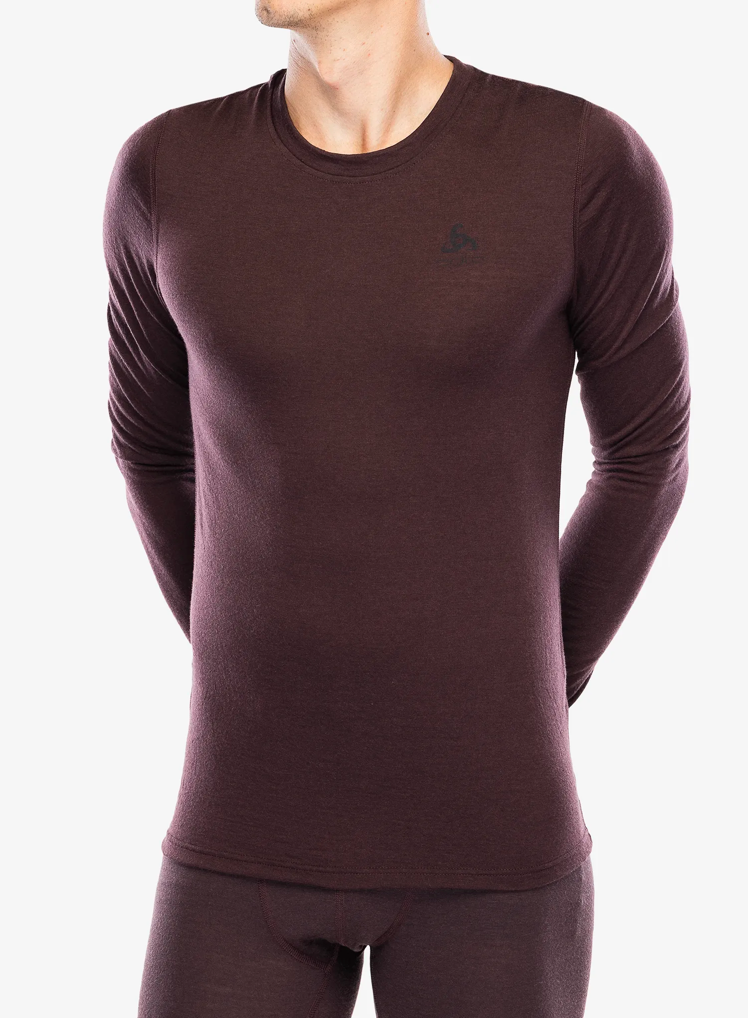 Термокофта Odlo Merino 200 BL Top Crew Neck LS - fudge
