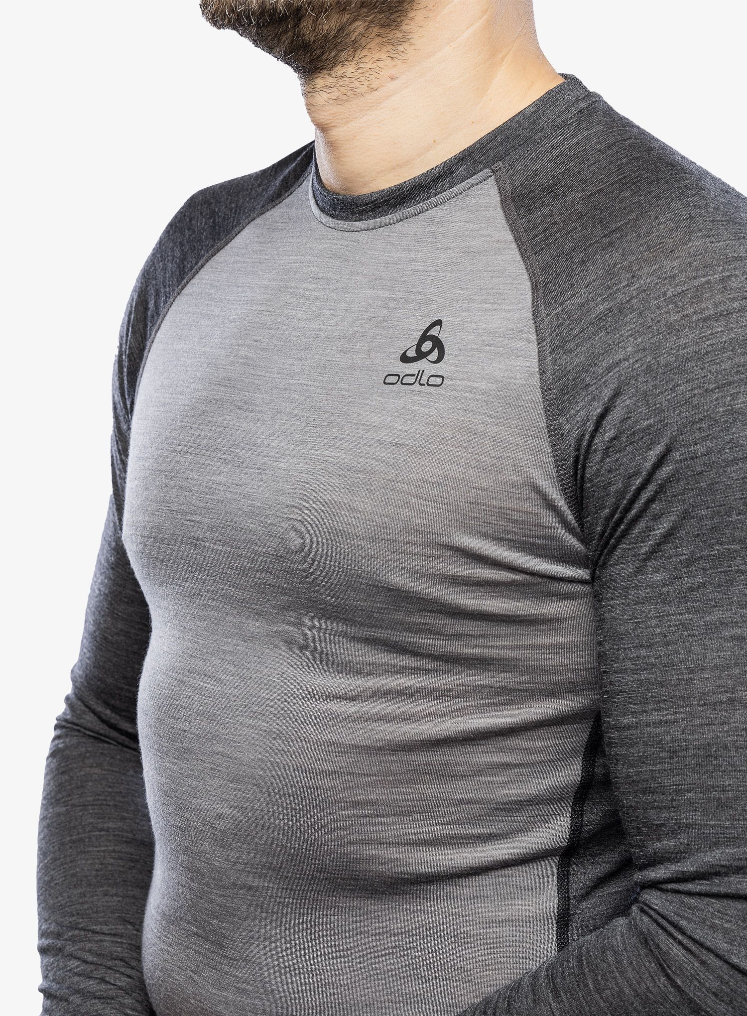 Термокофта Odlo Natural Performance PW 150 BL Top Crew Neck LS - grey melange