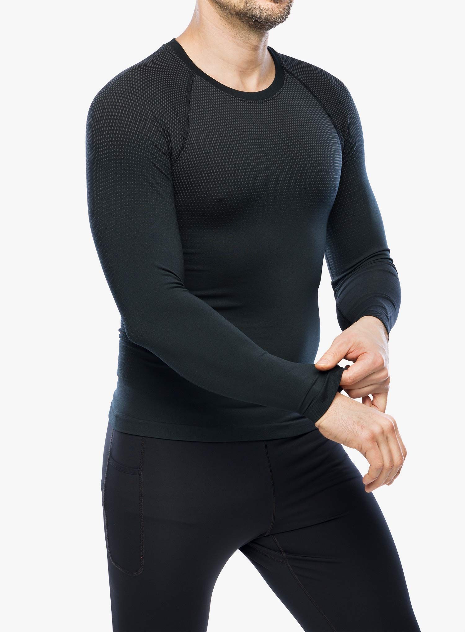 Термокофта Odlo Performance Light Eco BL Top Crew Neck LS - black
