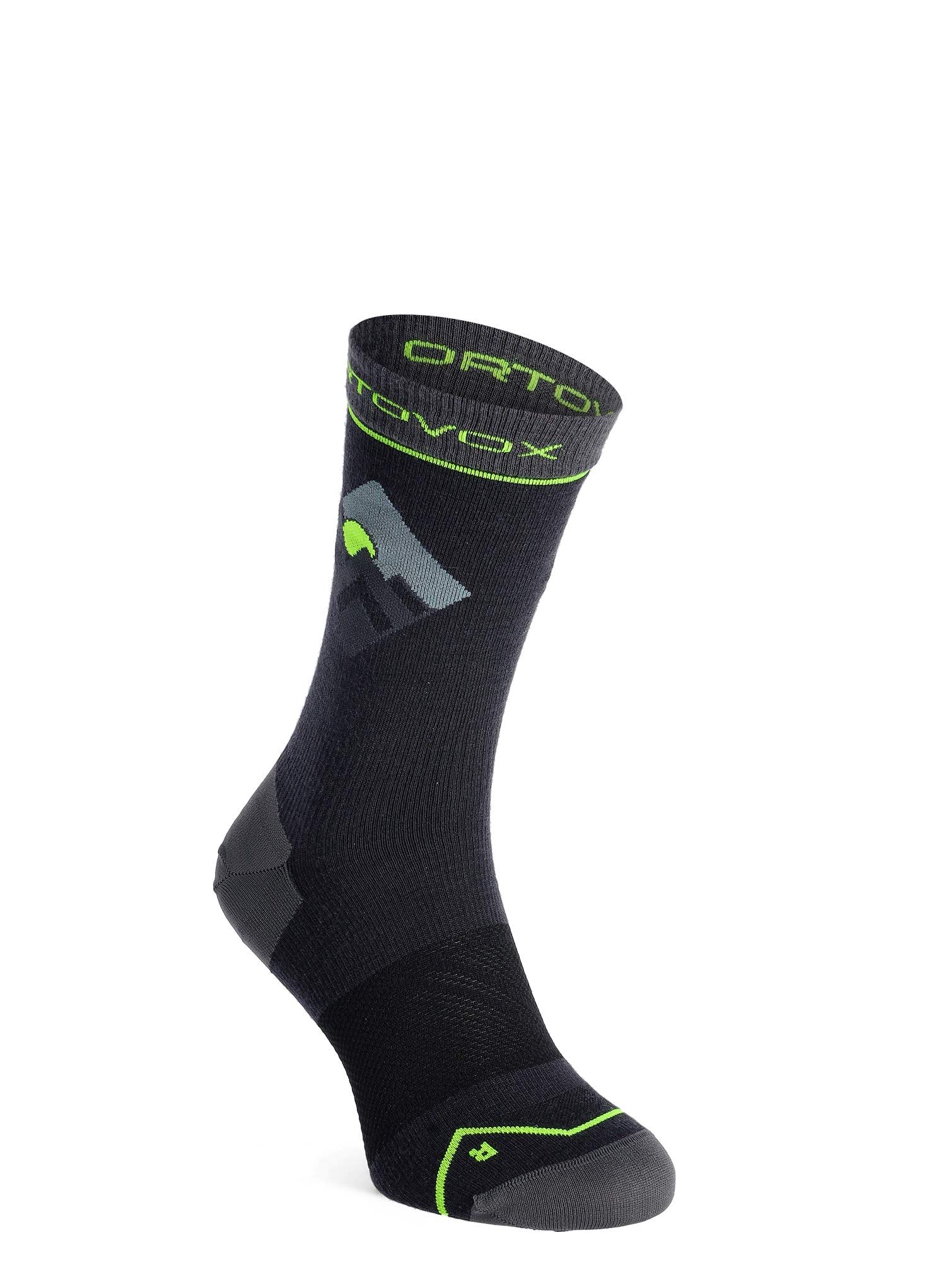 Шкарпетки з мериноса Ortovox Alpine Light Comp Mid Socks - black raven