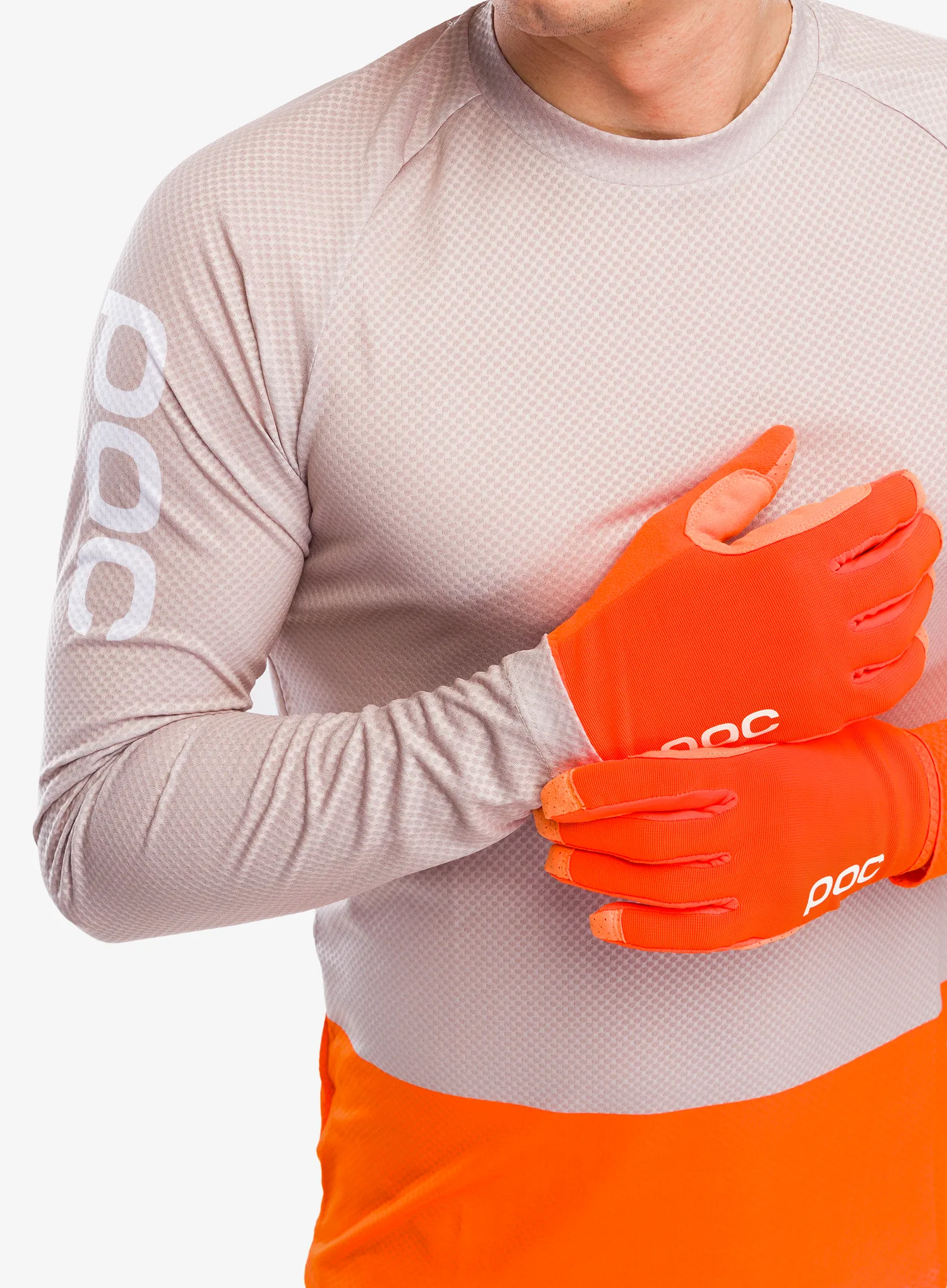 Велосипедні рукавиці POC AVIP Glove Long - zink orange