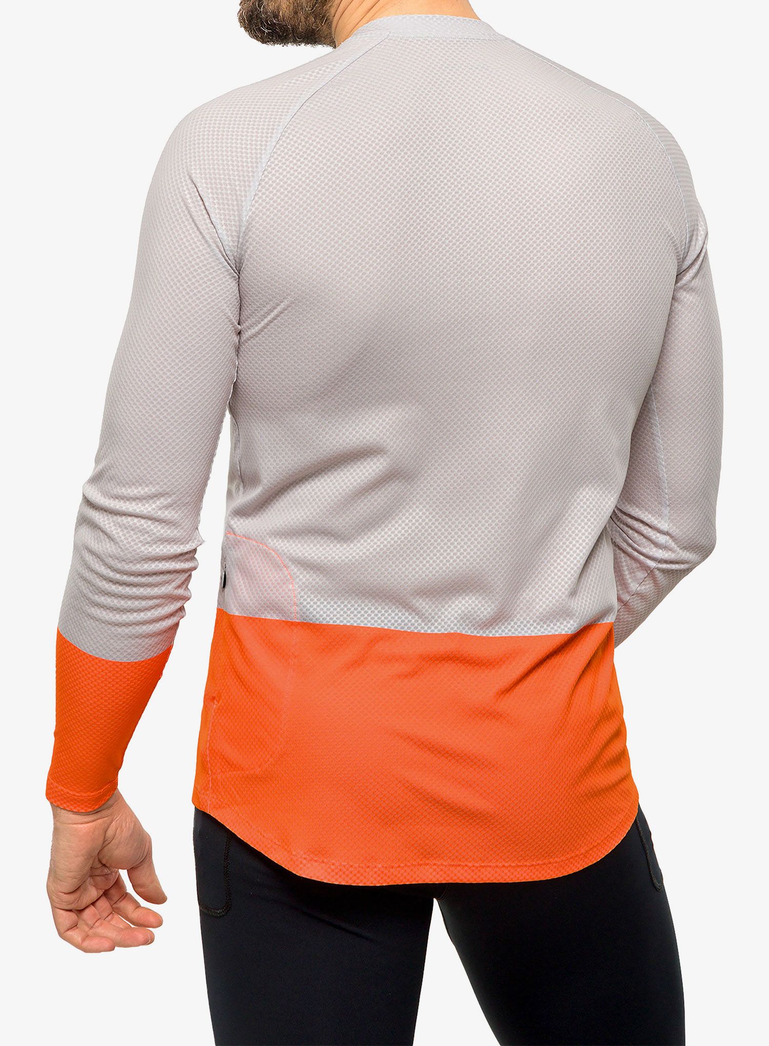 Велокофта POC MTB Pure L/S Jersey - granite grey/zink orange