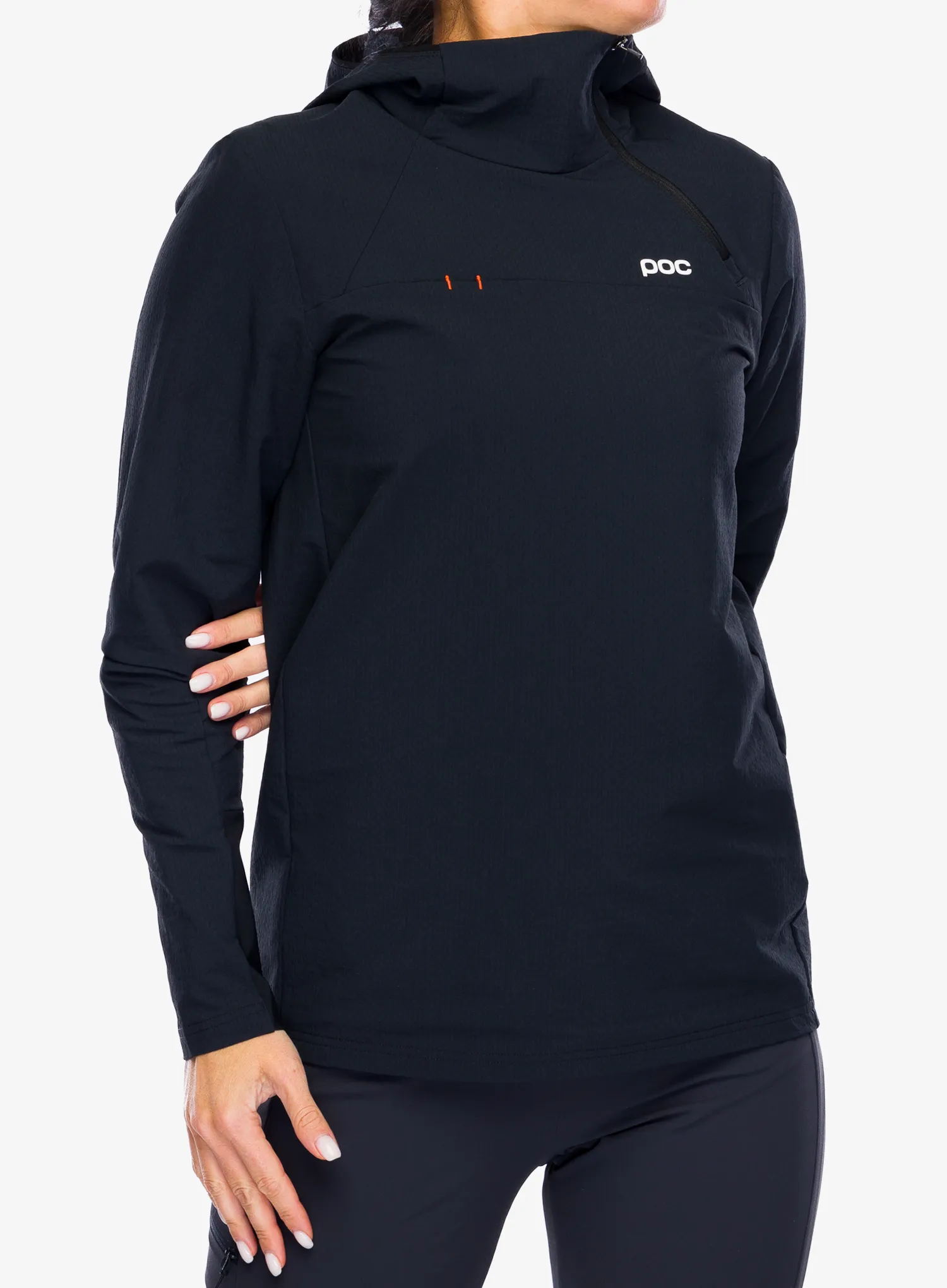 Жіноча велофутболка POC Mantle Thermal Hoodie - uranium black