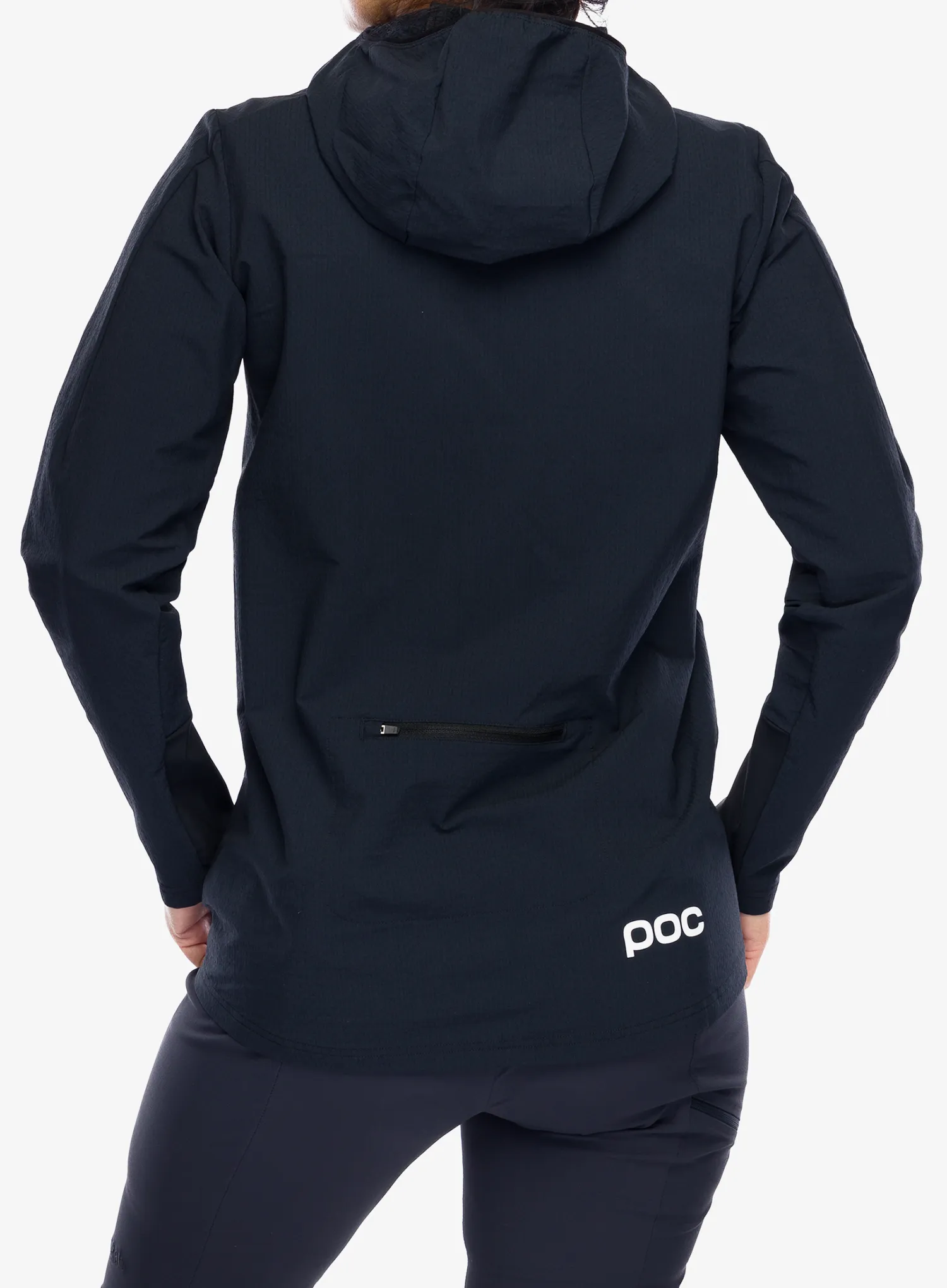 Жіноча велофутболка POC Mantle Thermal Hoodie - uranium black