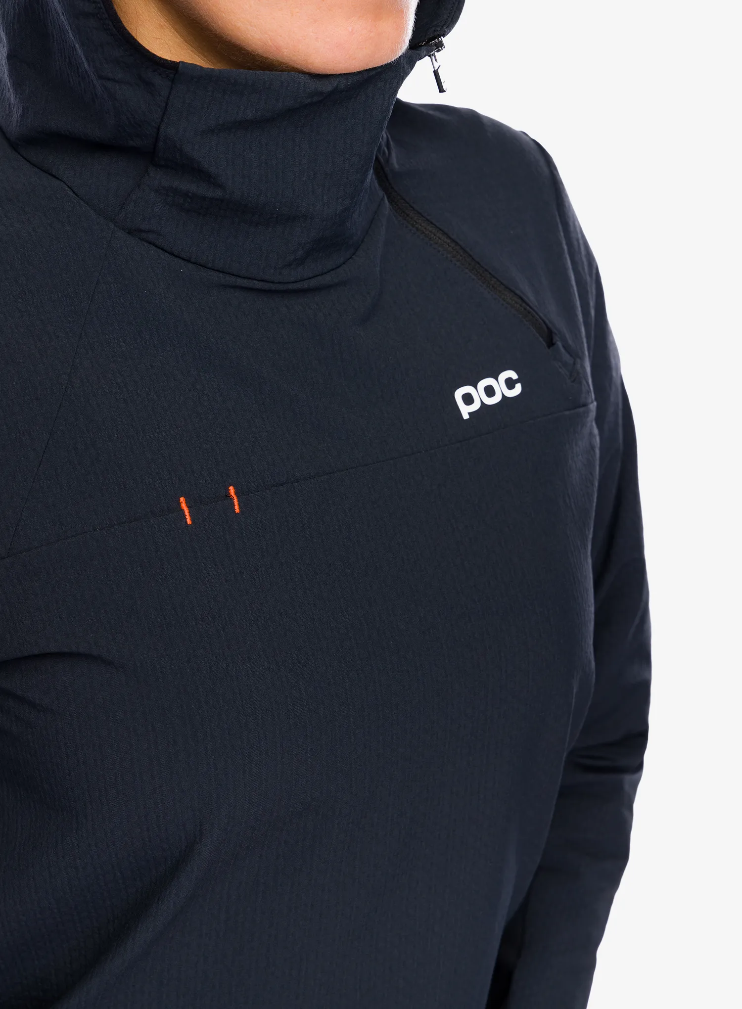 Жіноча велофутболка POC Mantle Thermal Hoodie - uranium black