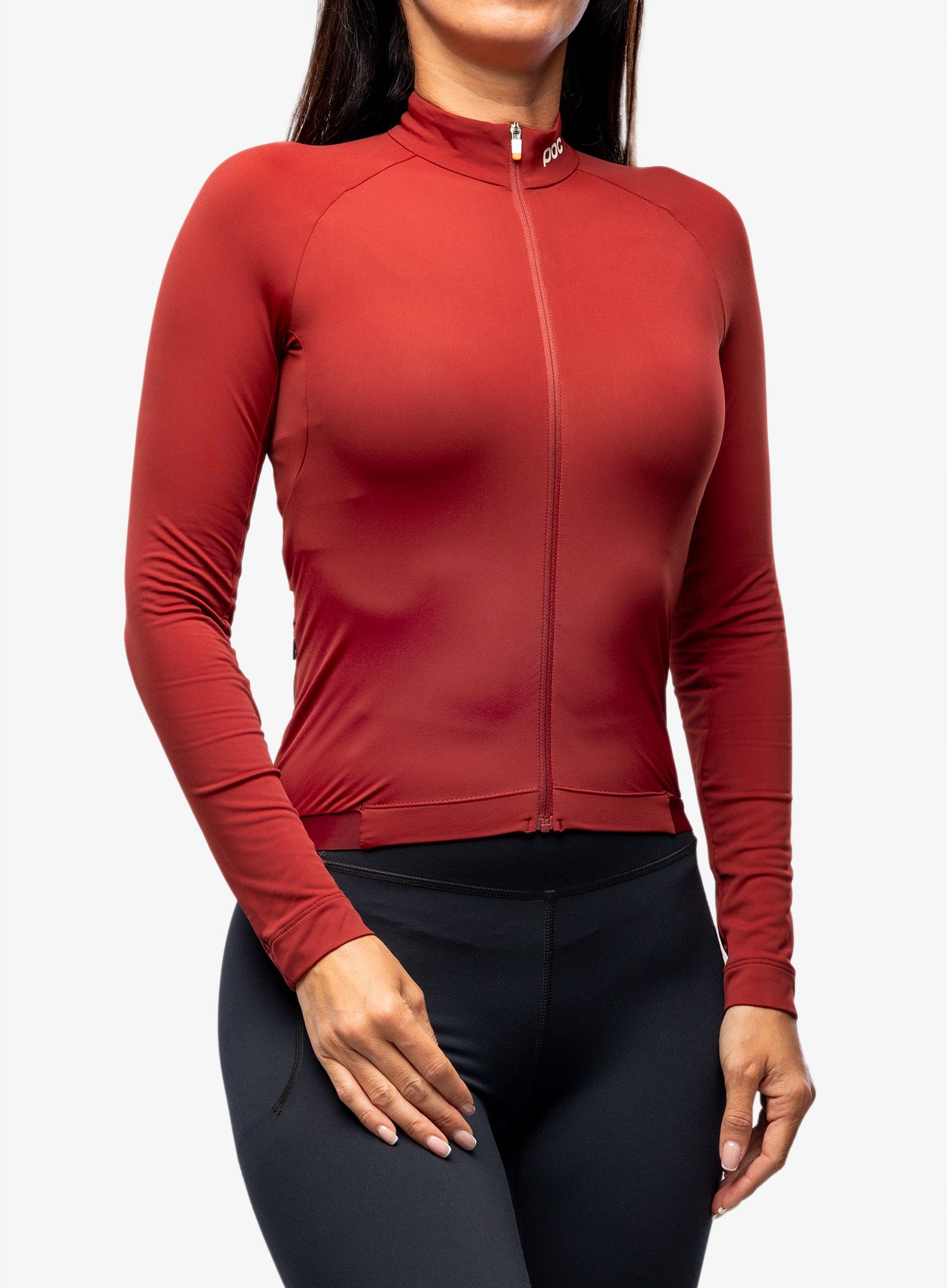 Жіноча велокофта POC W Ambient Thermal Jersey - garnet red