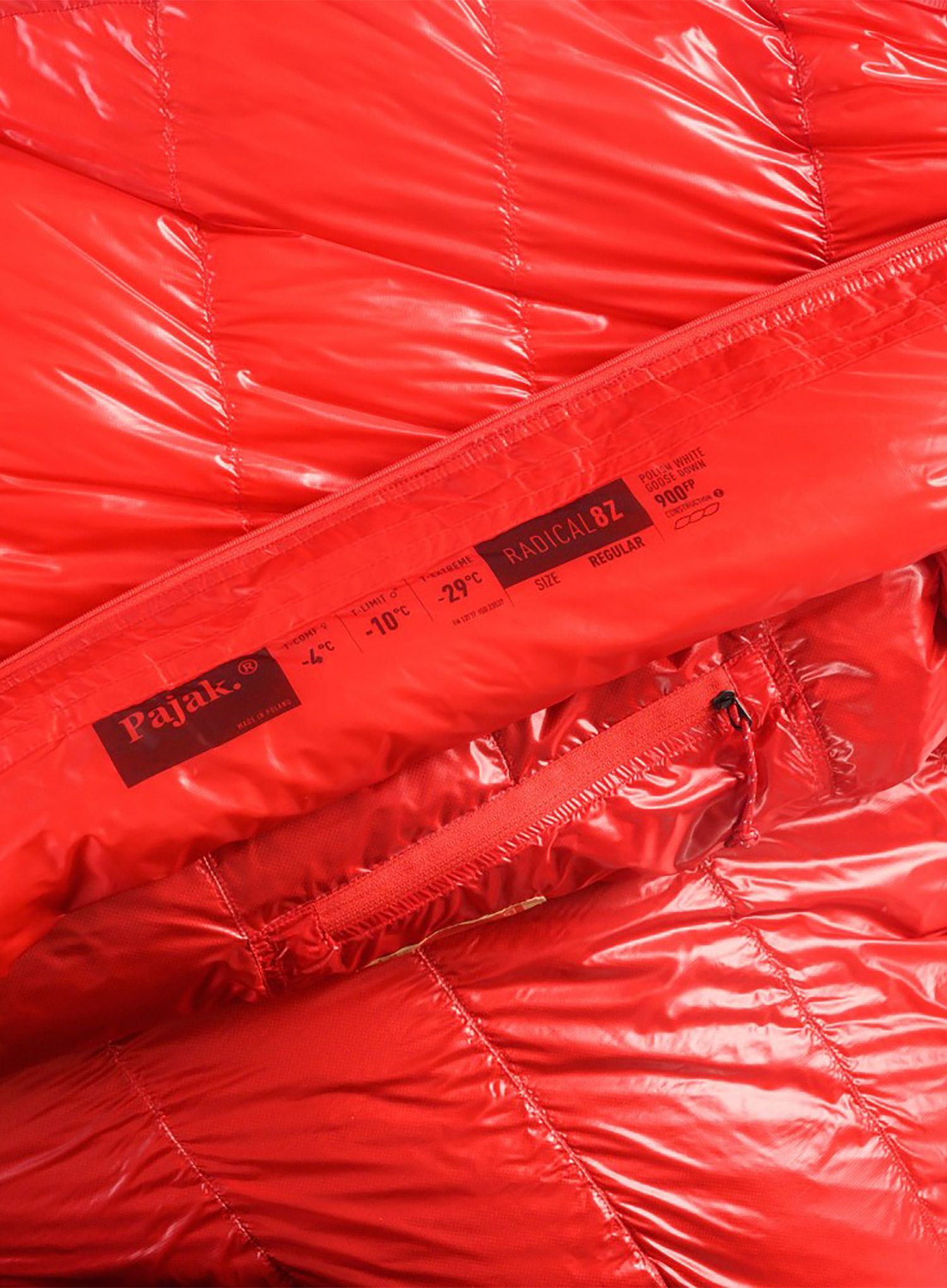 Спальний мішок пуховий Pajak Radical 8Z (180 cm) - red