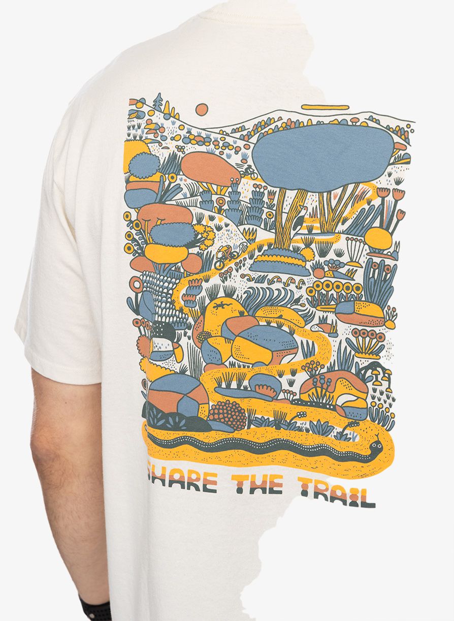 Футболка бавовняна Patagonia Commontrail Pocket Responsibili-Tee - birch white
