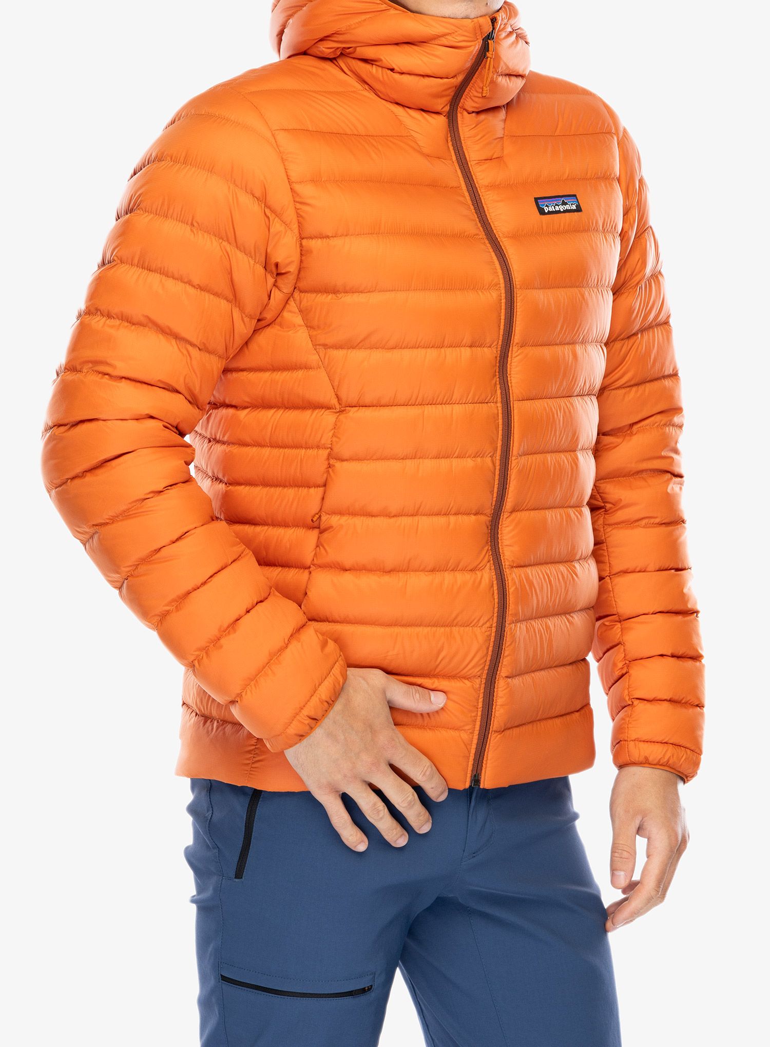 Пуховик Patagonia Down Sweater Hoody - redtail rust