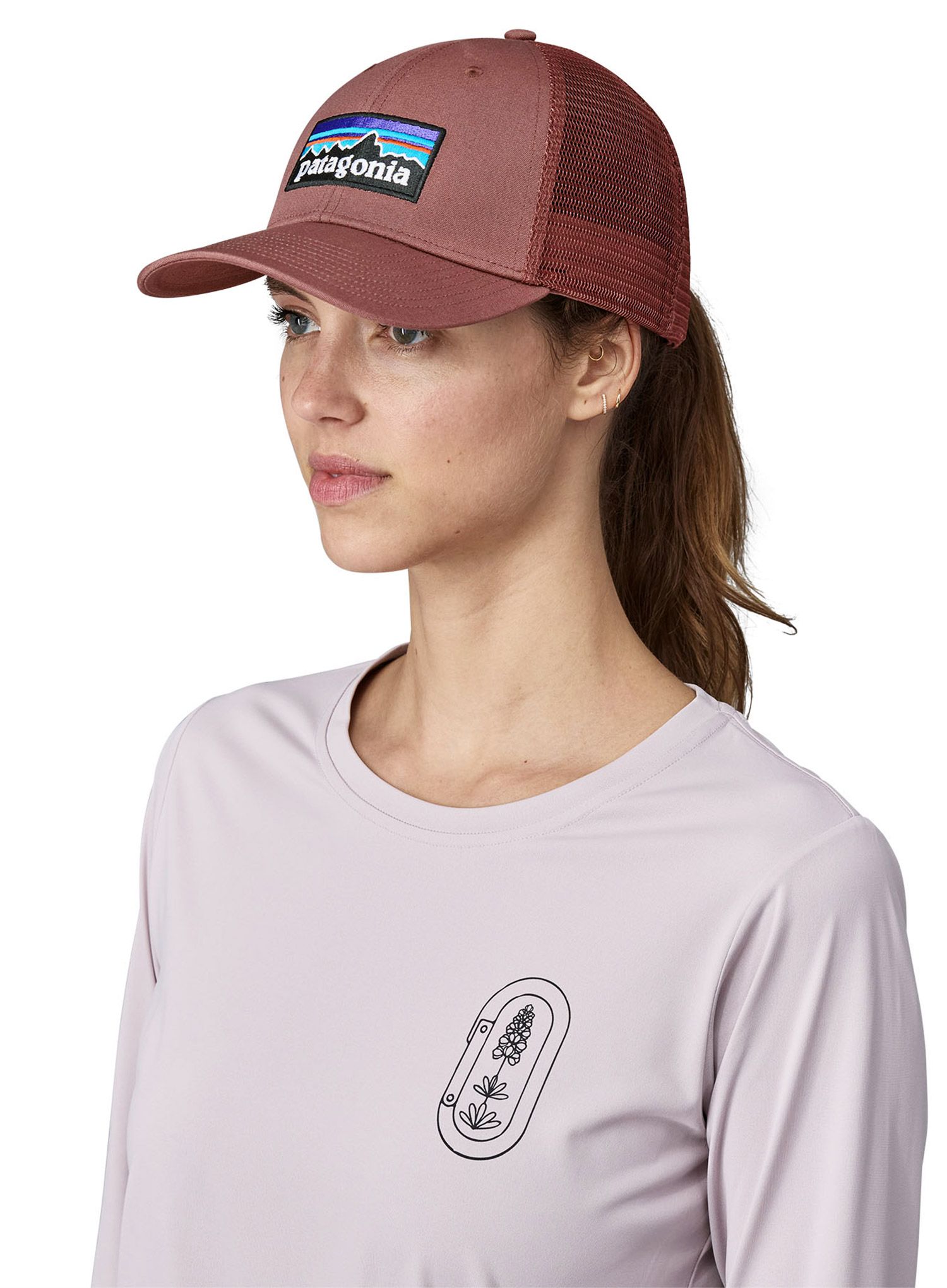 Кепка Patagonia P-6 Logo LoPro Trucker Hat - dulse mauve