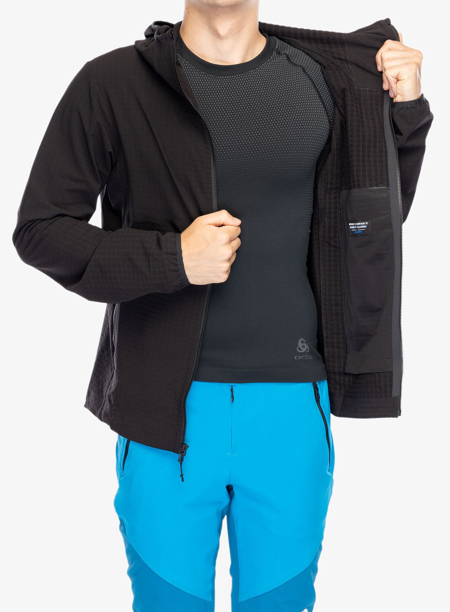 Куртка softshell Patagonia R1 TechFace Hoody - black