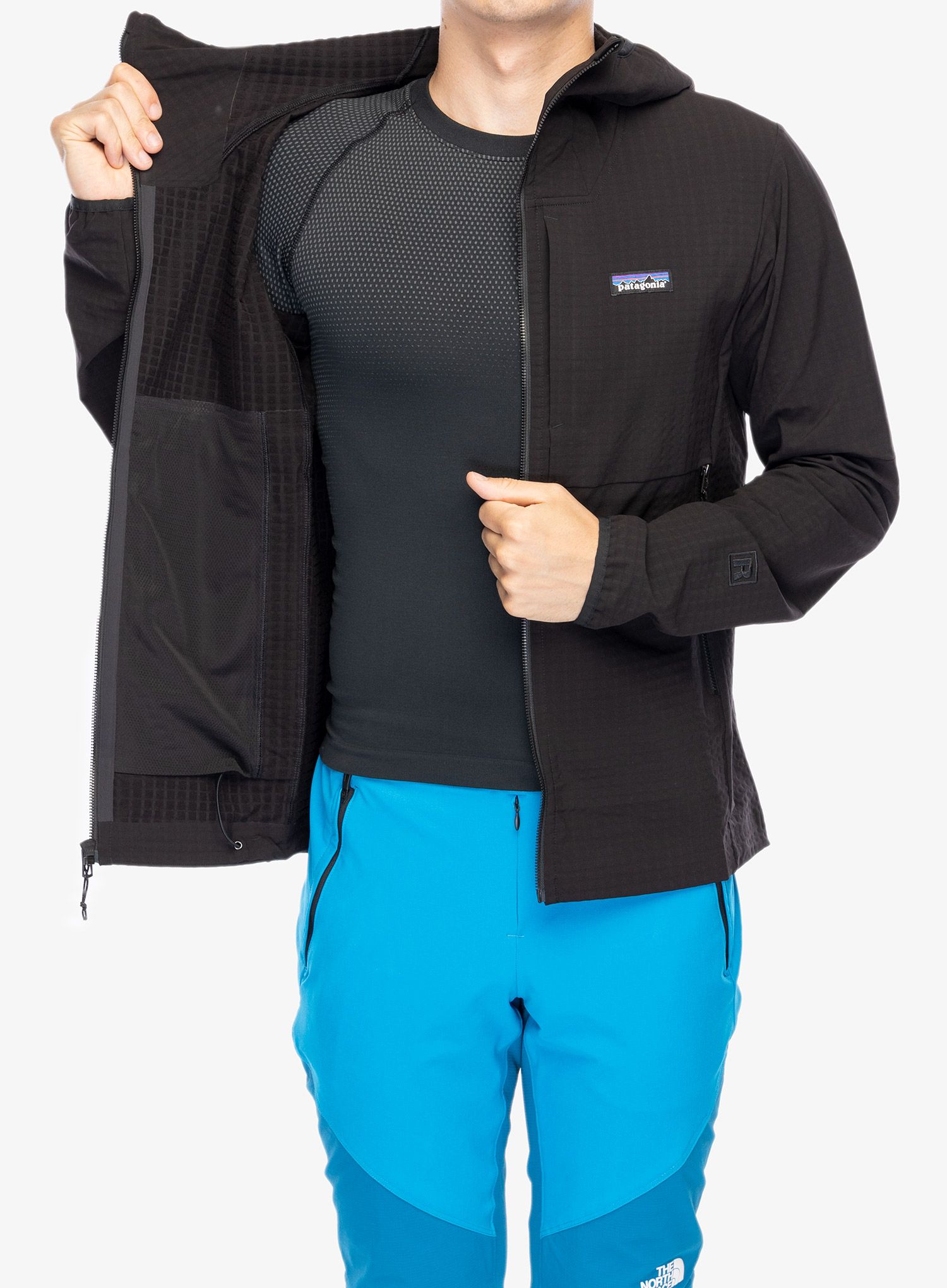Куртка softshell Patagonia R1 TechFace Hoody - black
