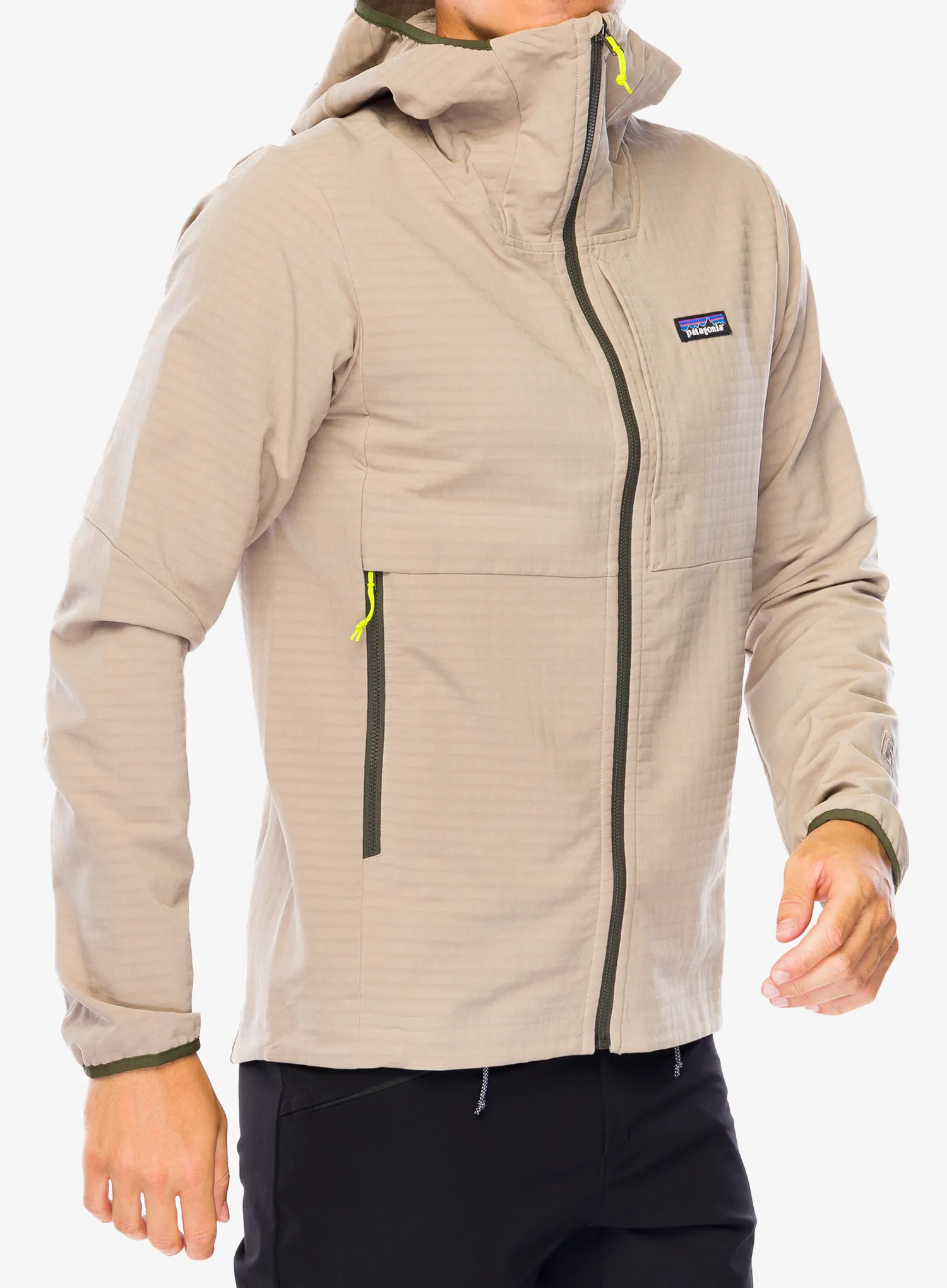 Куртка softshell Patagonia R1 TechFace Hoody - seabird grey