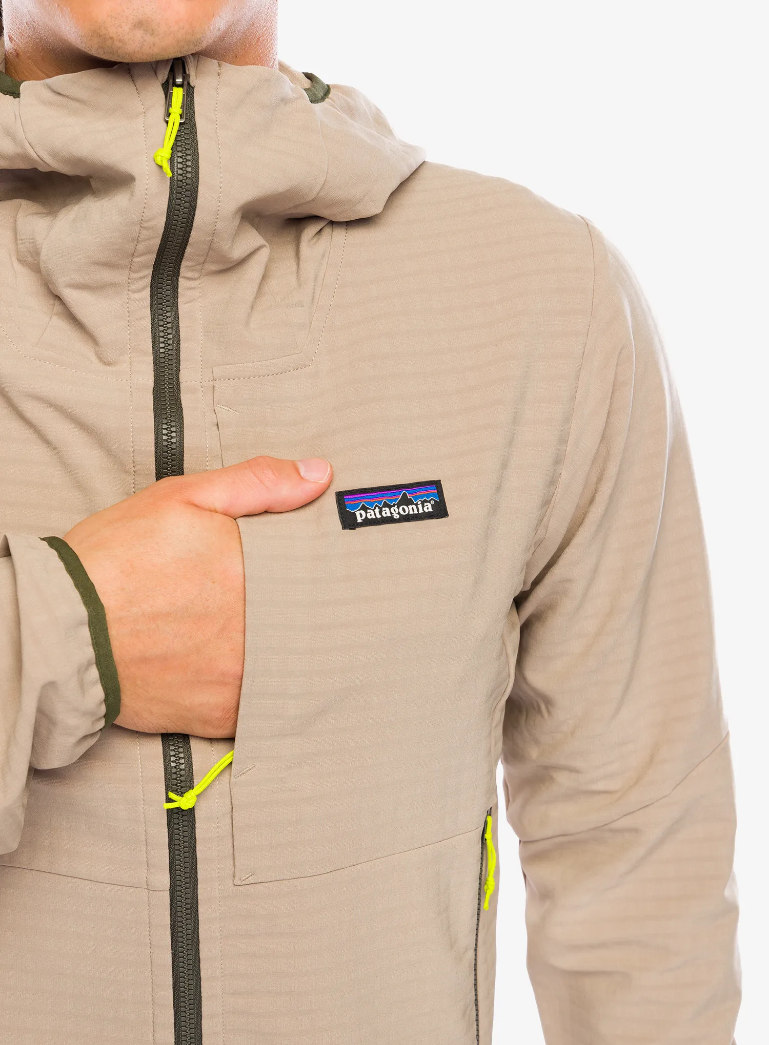 Куртка softshell Patagonia R1 TechFace Hoody - seabird grey