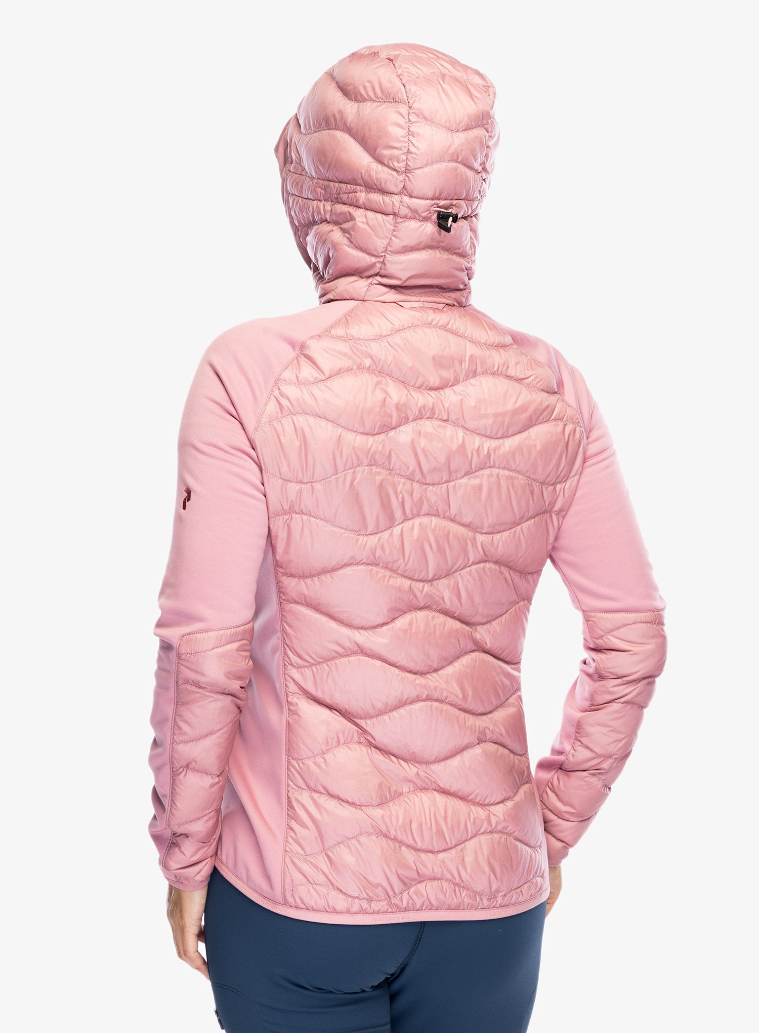 Куртка гібридна жіноча Peak Performance Helium Down Hybrid Hood - bitter root