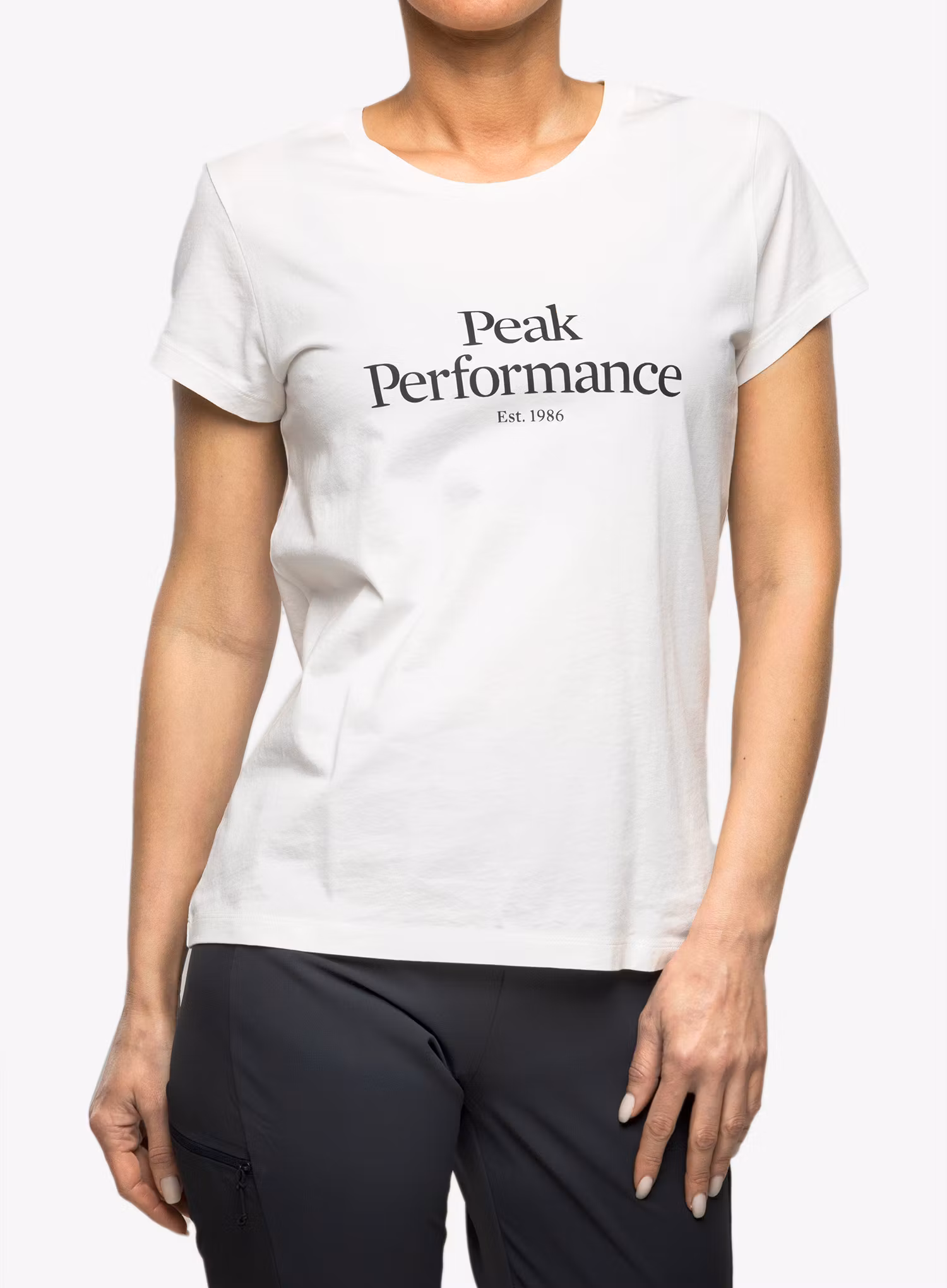 Футболка з принтом жіноча Peak Performance Original Tee - offwhite