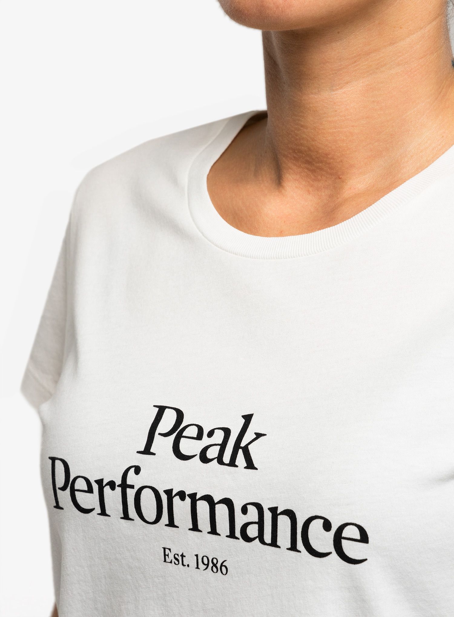 Футболка з принтом жіноча Peak Performance Original Tee - offwhite