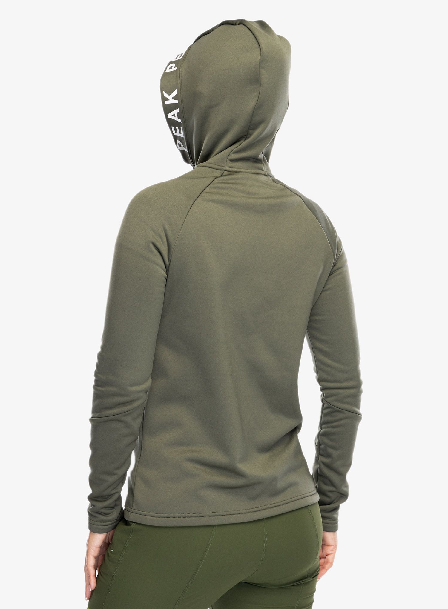 Кофта на блискавці жіноча Peak Performance Rider Zip Hood - pine needle/pine needle