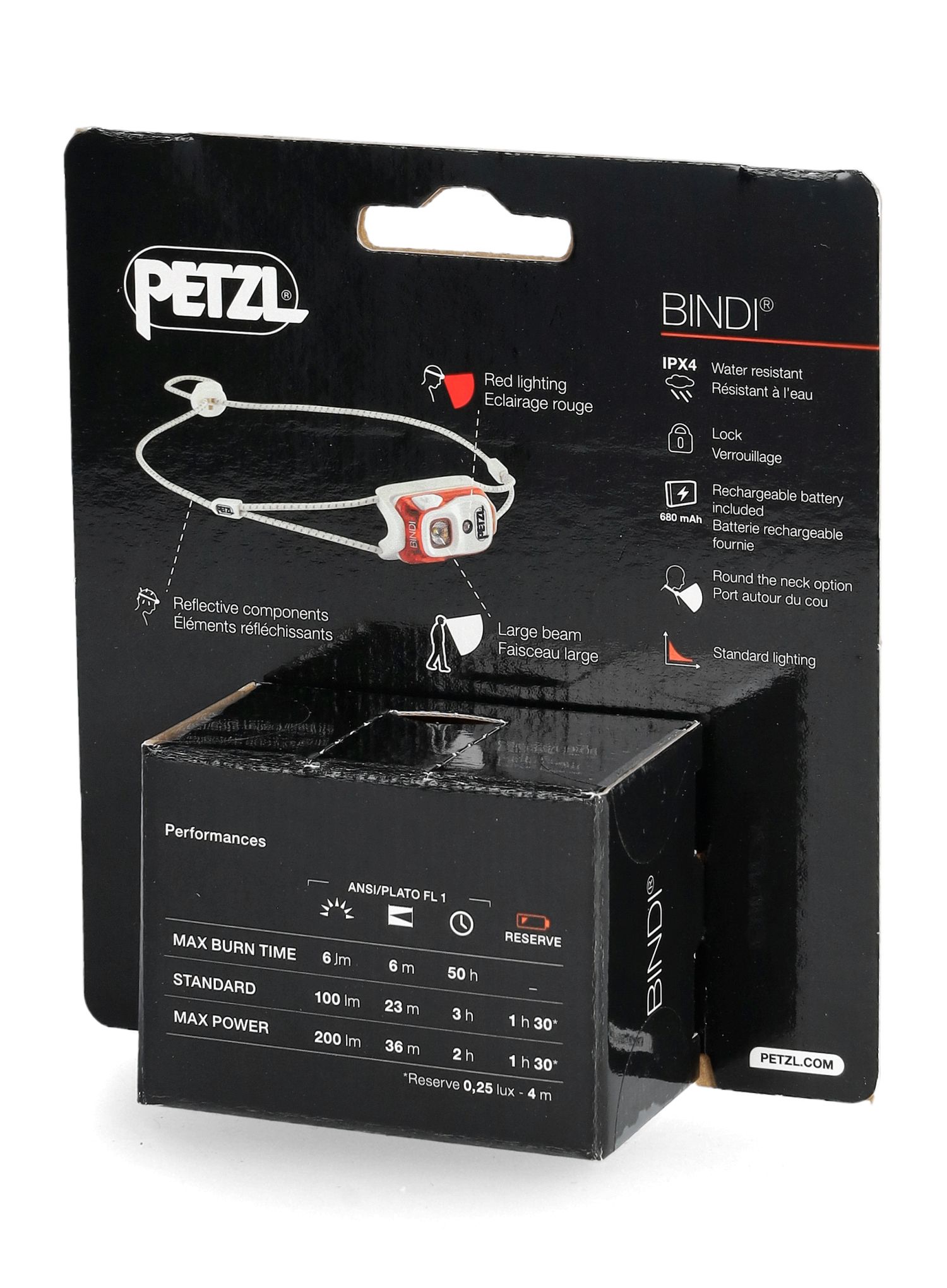 Ліхтар налобний Petzl Bindi - orange (200 lm)