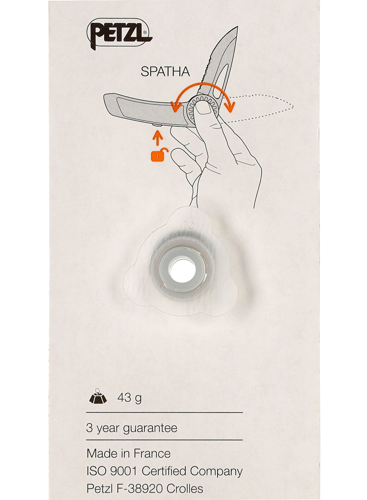 Ніж туристичний Petzl Spatha - yellow