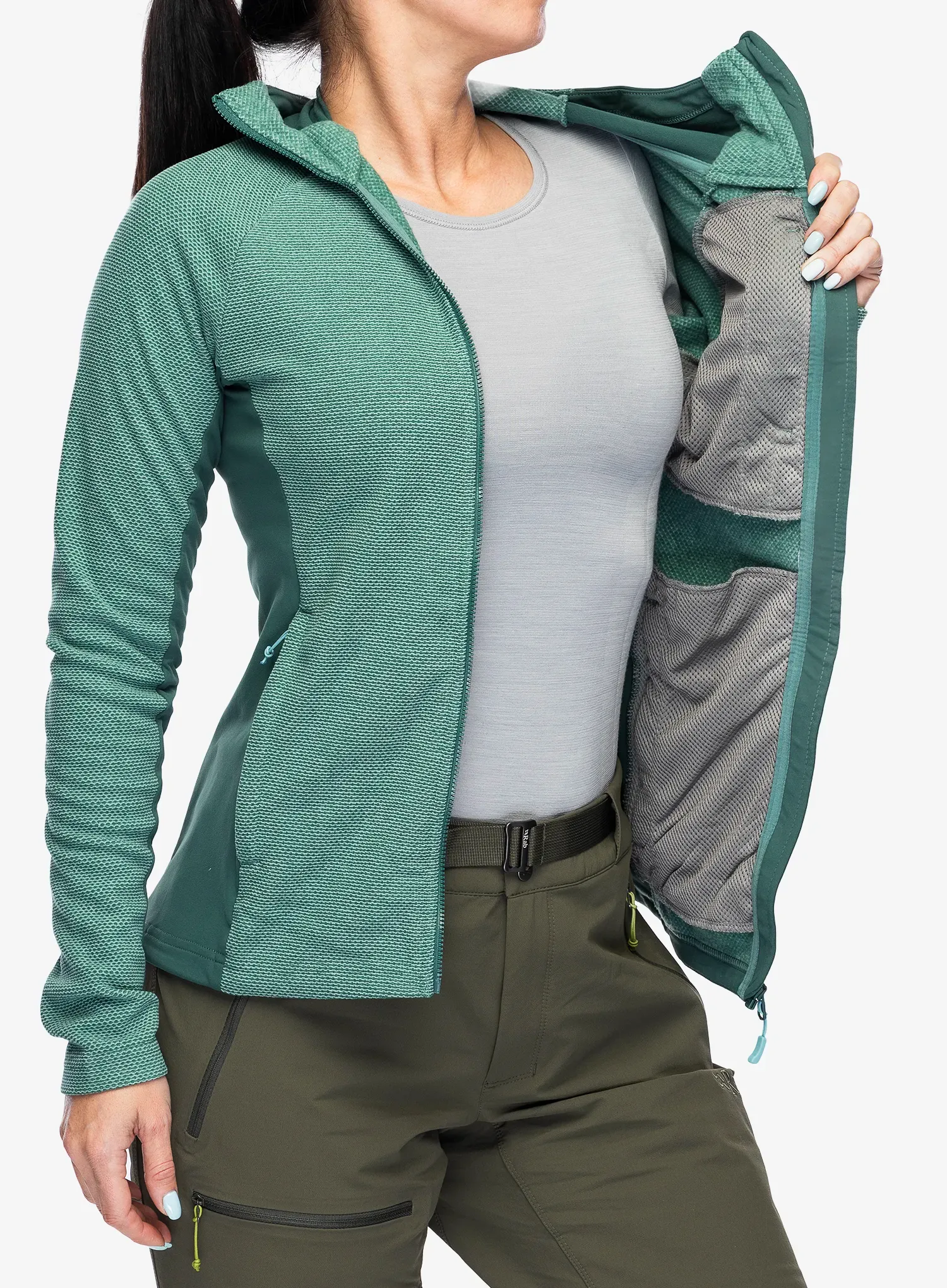 Кофта з каптуром жіноча Rab Capacitor Hoody - eucalyptus