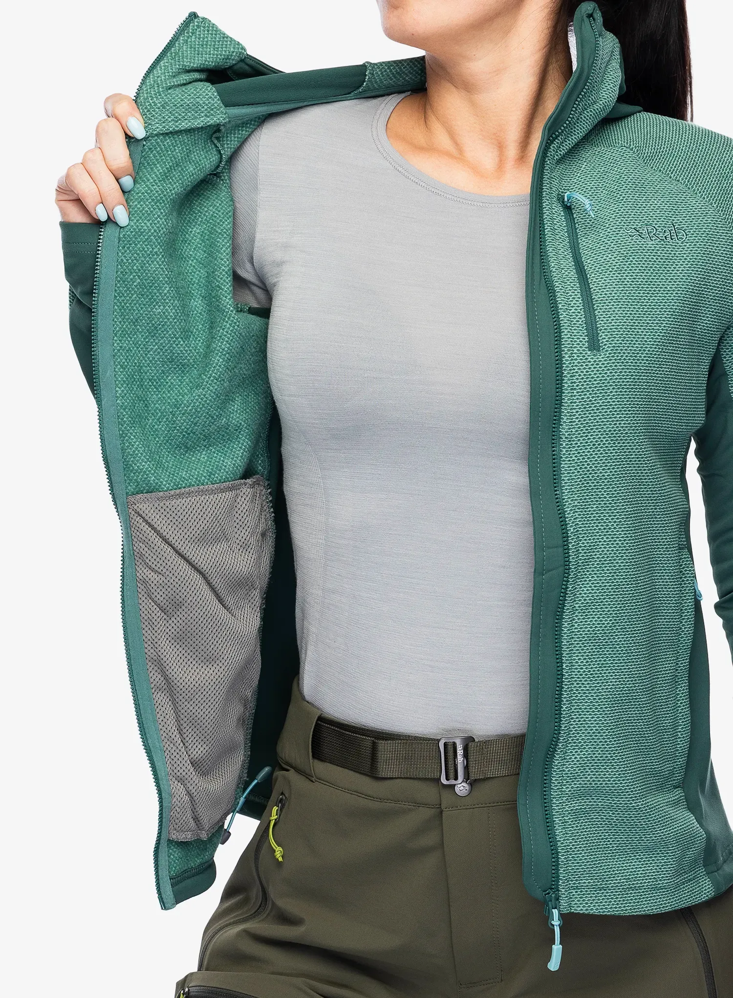Кофта з каптуром жіноча Rab Capacitor Hoody - eucalyptus